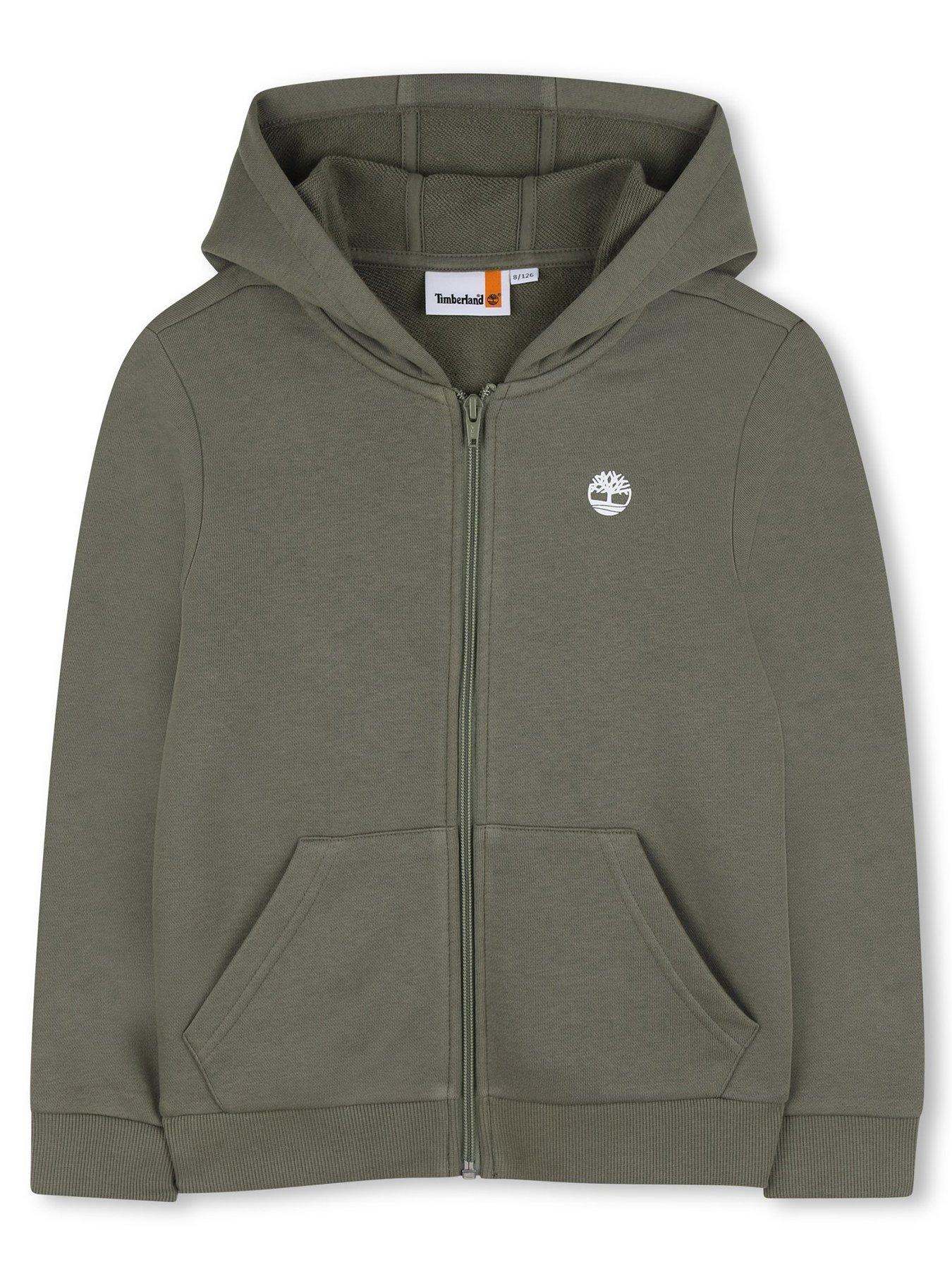 Timberland Boys Zip Through Hoodie - Khaki