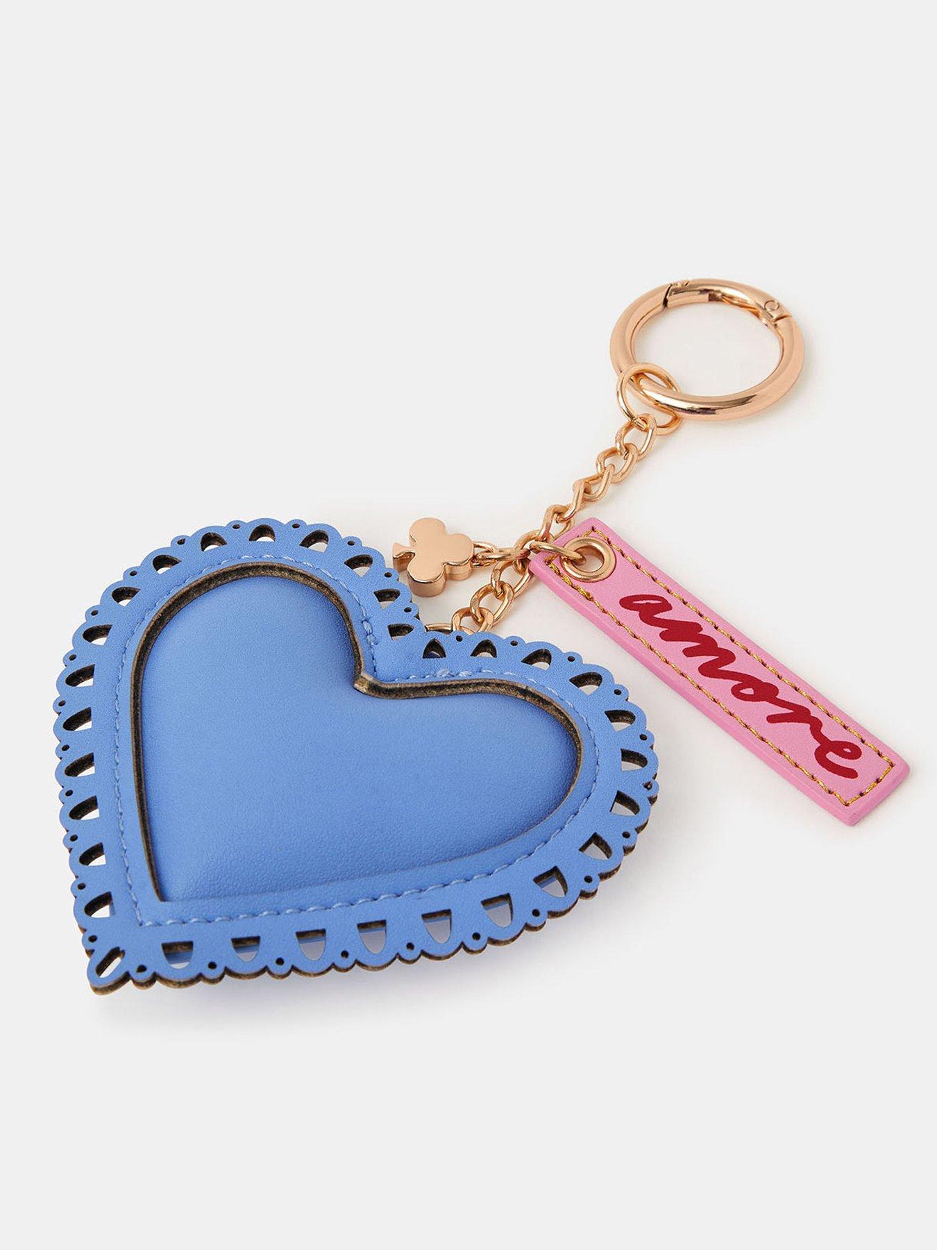 Image 4 of 4 of Accessorize Heart Bag Charm - Blue