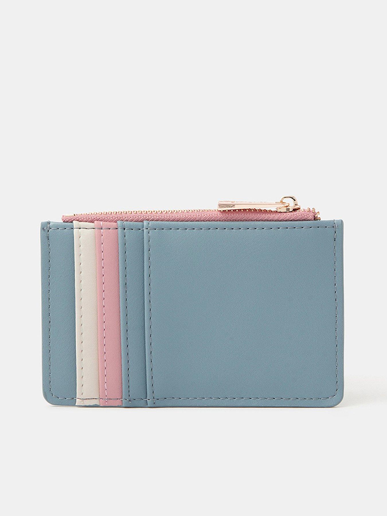 Accessorize Cross Stitch Flower Cardholder - Blue