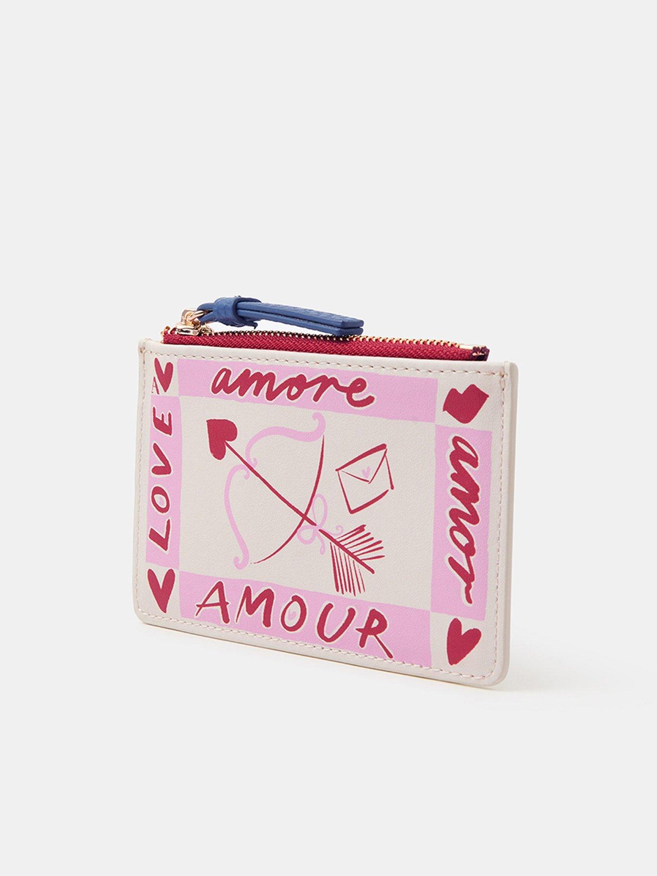  image of accessorize-valentines-print-card-holder-pink