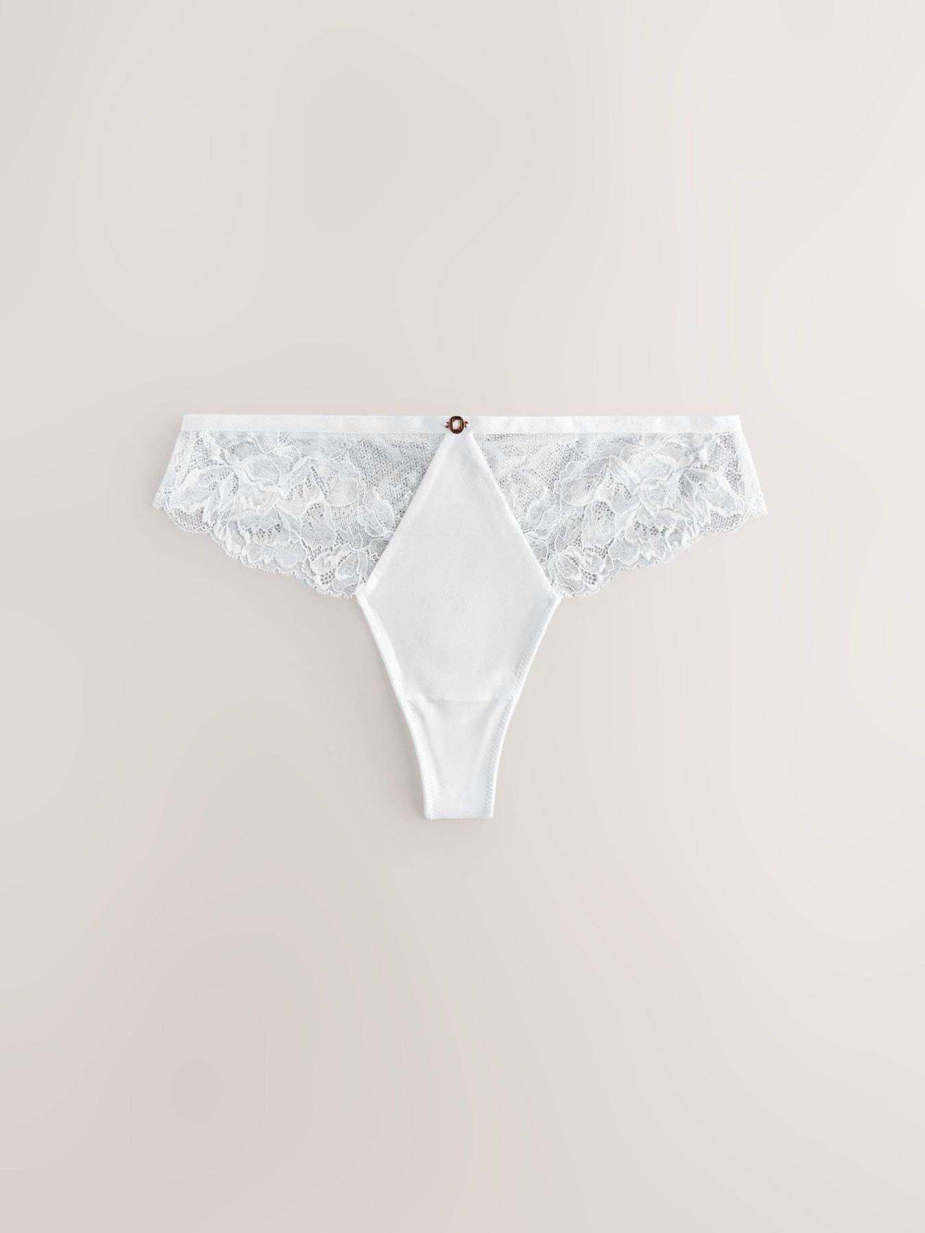  image of lipsy-elce-lace-thong-white