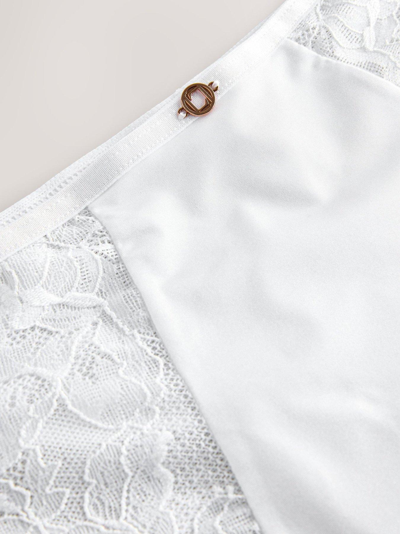  image of lipsy-high-waist-lace-thong-knickers-white