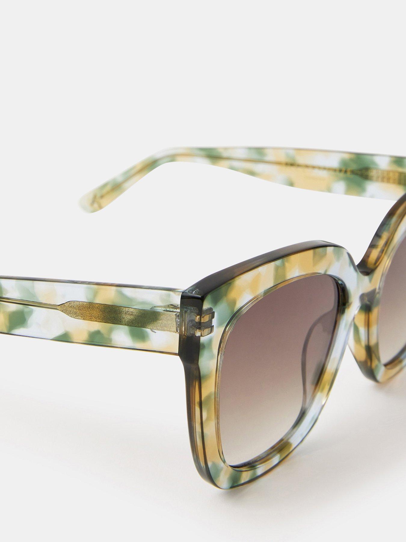  image of accessorize-oversized-square-sunglasses-green