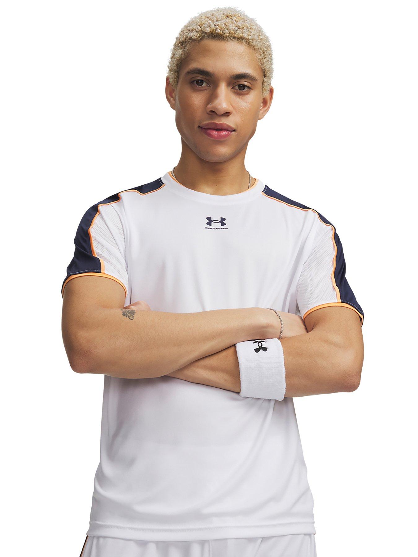 UNDER ARMOUR Mens Football Challenger Short Sleeve T-Shirt - White