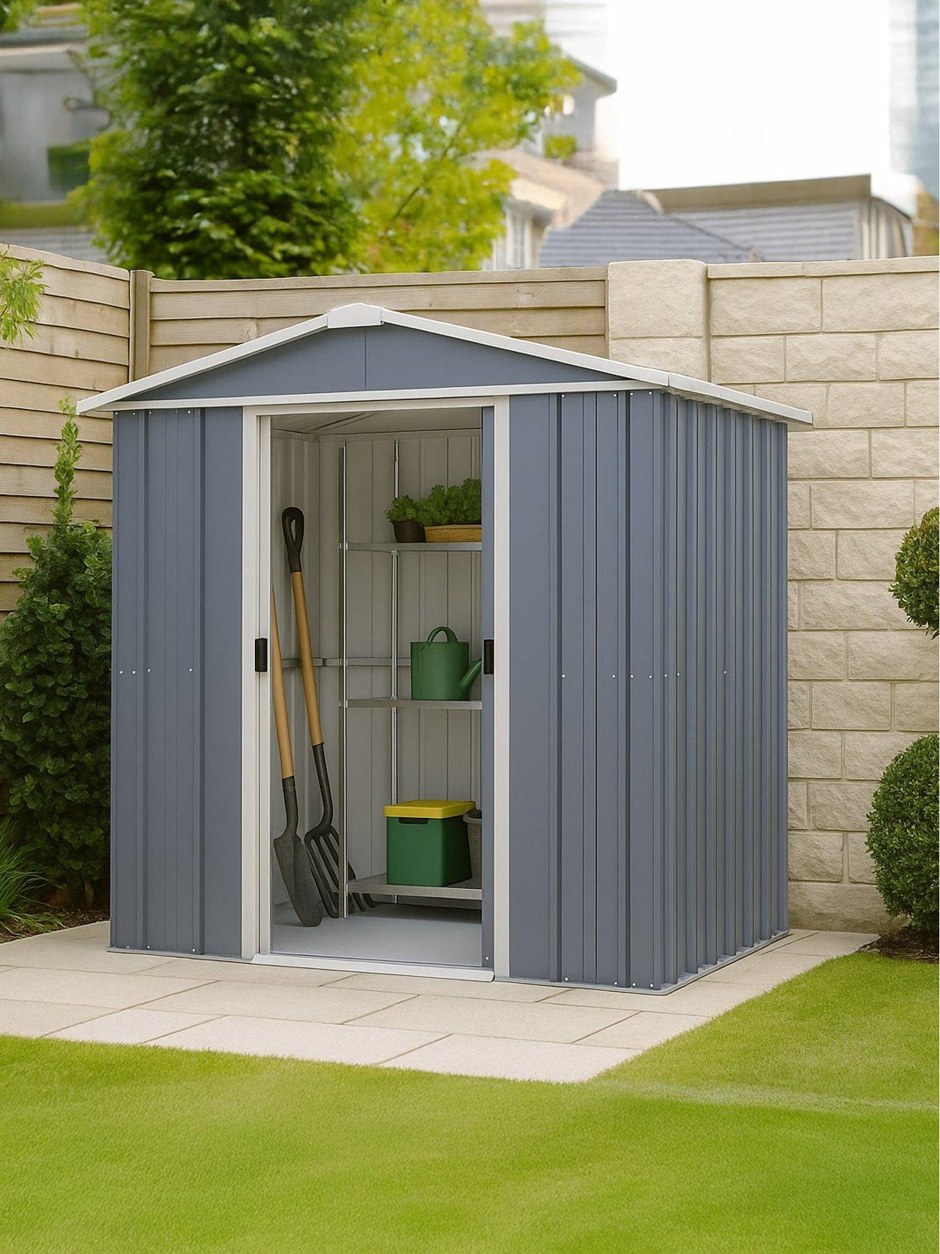 Image 1 of 5 of Yardmaster 6ft X&nbsp;7ft Castleton Apex Roof Metal Shed