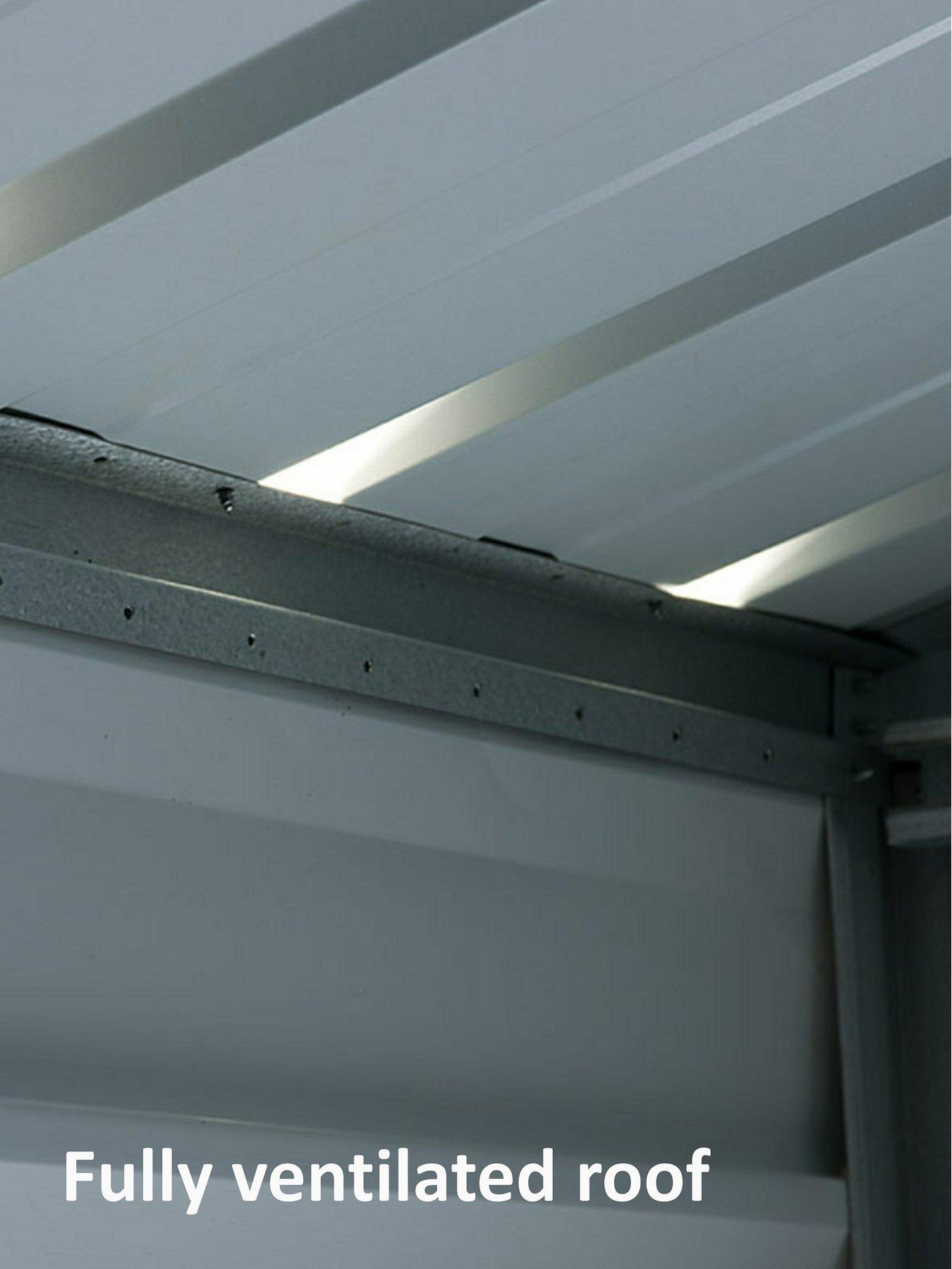 Image 4 of 5 of Yardmaster 6 X 4 ft Double Door Metal Pent Roof Shed