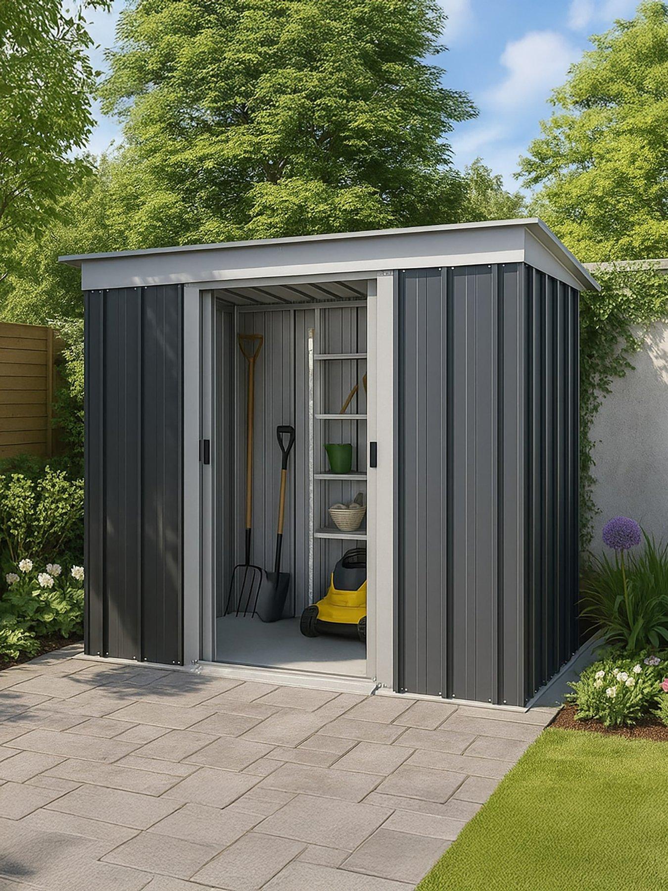 Yardmaster 6ft X 4ft Castleton Pent Roof Metal Shed