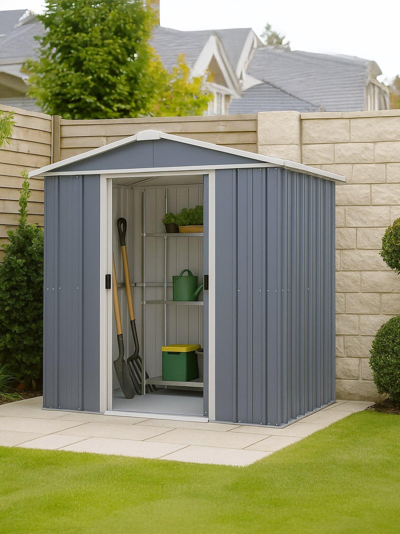 Yardmaster 6ft X 7ft Castleton Apex Roof Metal Shed With Floor Frame