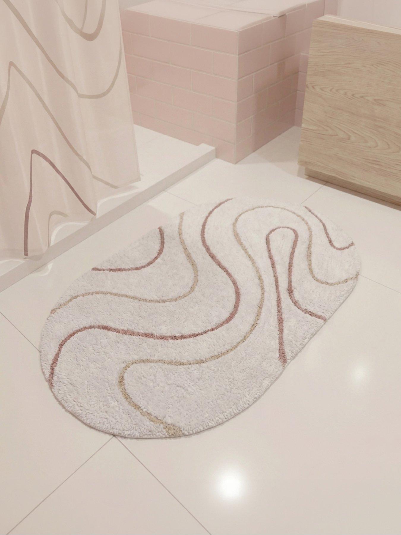 Croydex Retro Pink Swirl Bath Mat