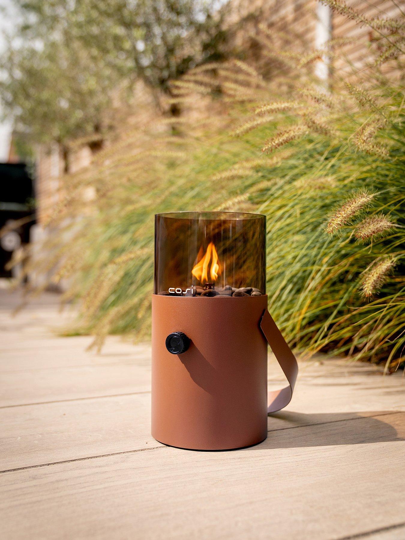 front image of pacific-cosiscoop-mocha-brown-smoked-fire-lantern