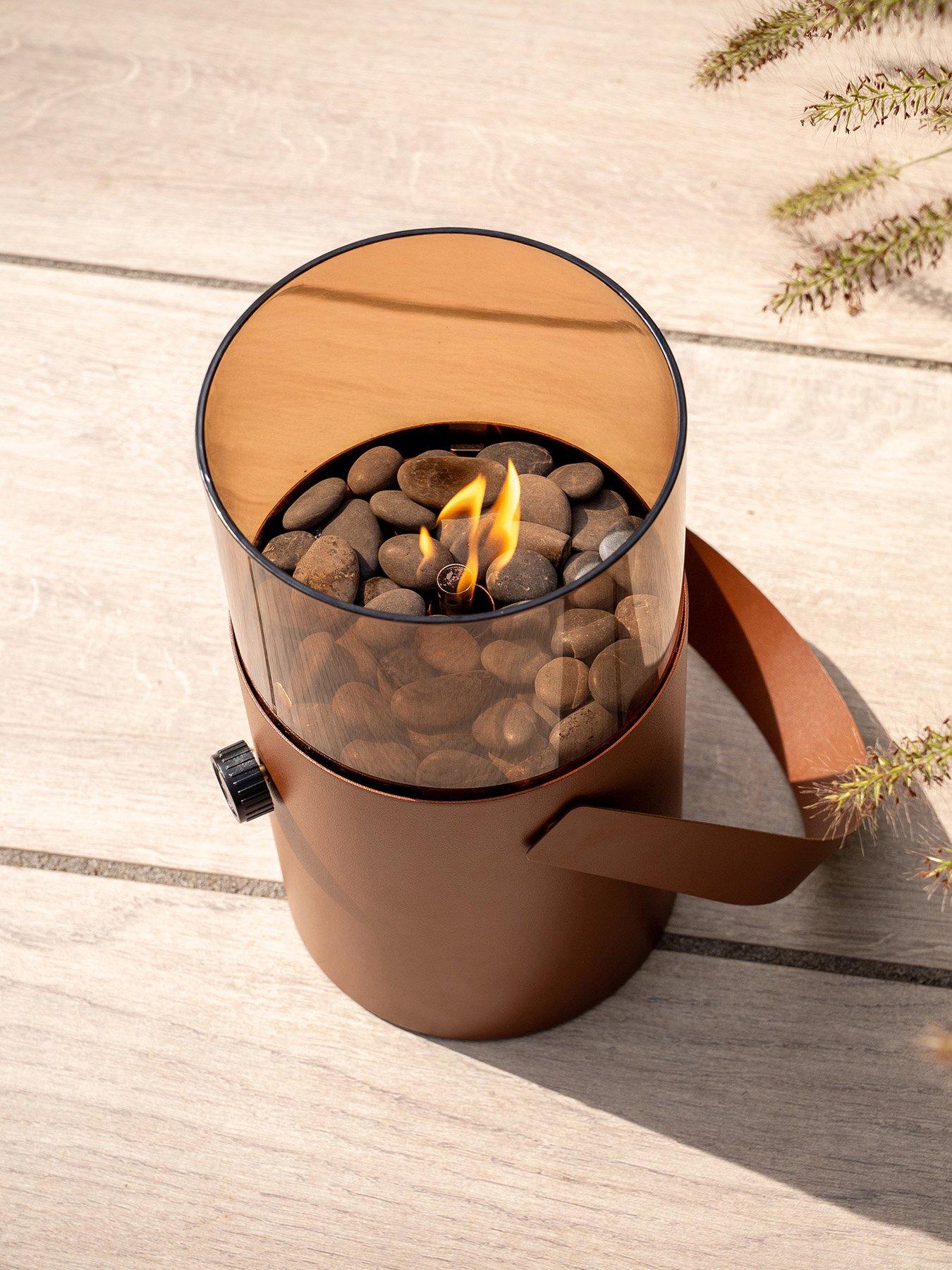  image of pacific-cosiscoop-mocha-brown-smoked-fire-lantern