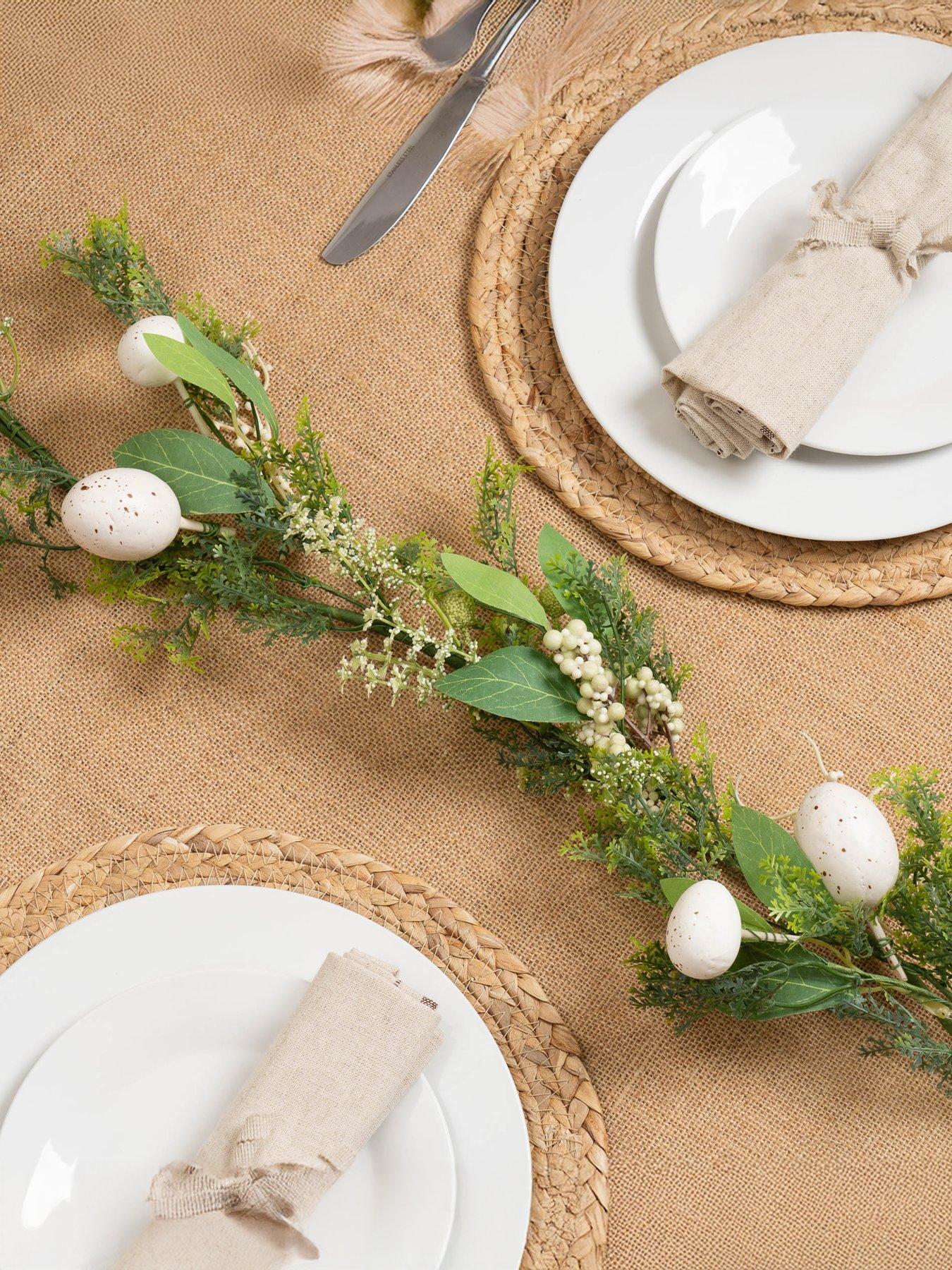 Image 1 of 3 of Scottish Everlastings 160cm White Easter Egg Garland
