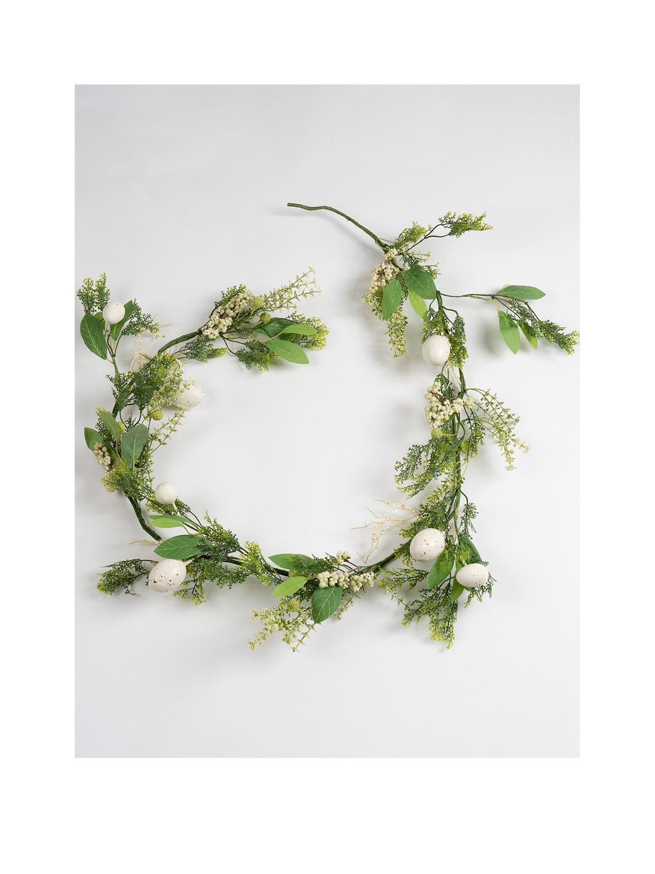 Image 2 of 3 of Scottish Everlastings 160cm White Easter Egg Garland