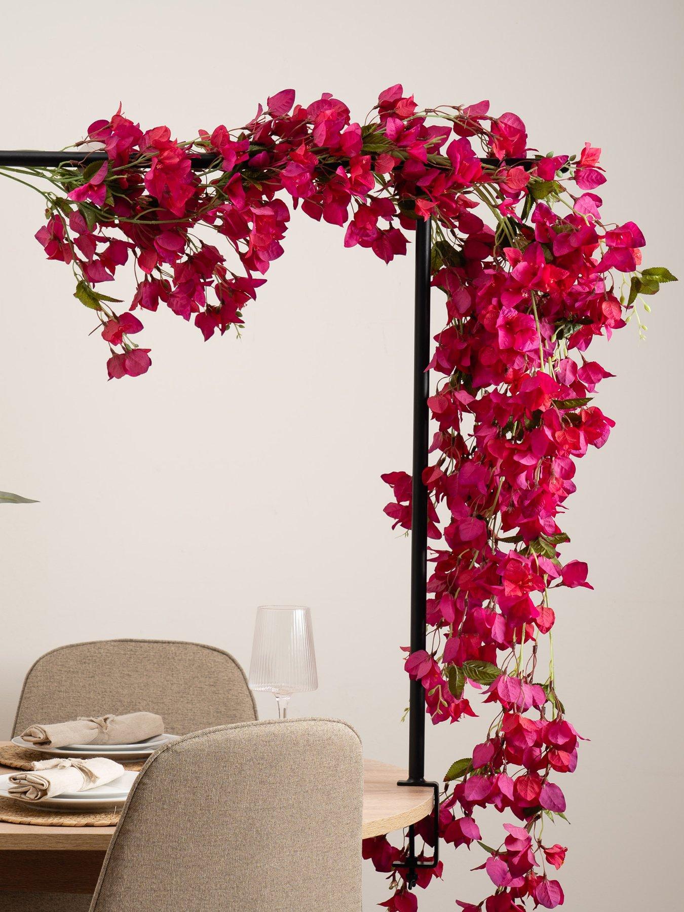Scottish Everlastings 115cm Bougainvillea Waterfall Garland Pink