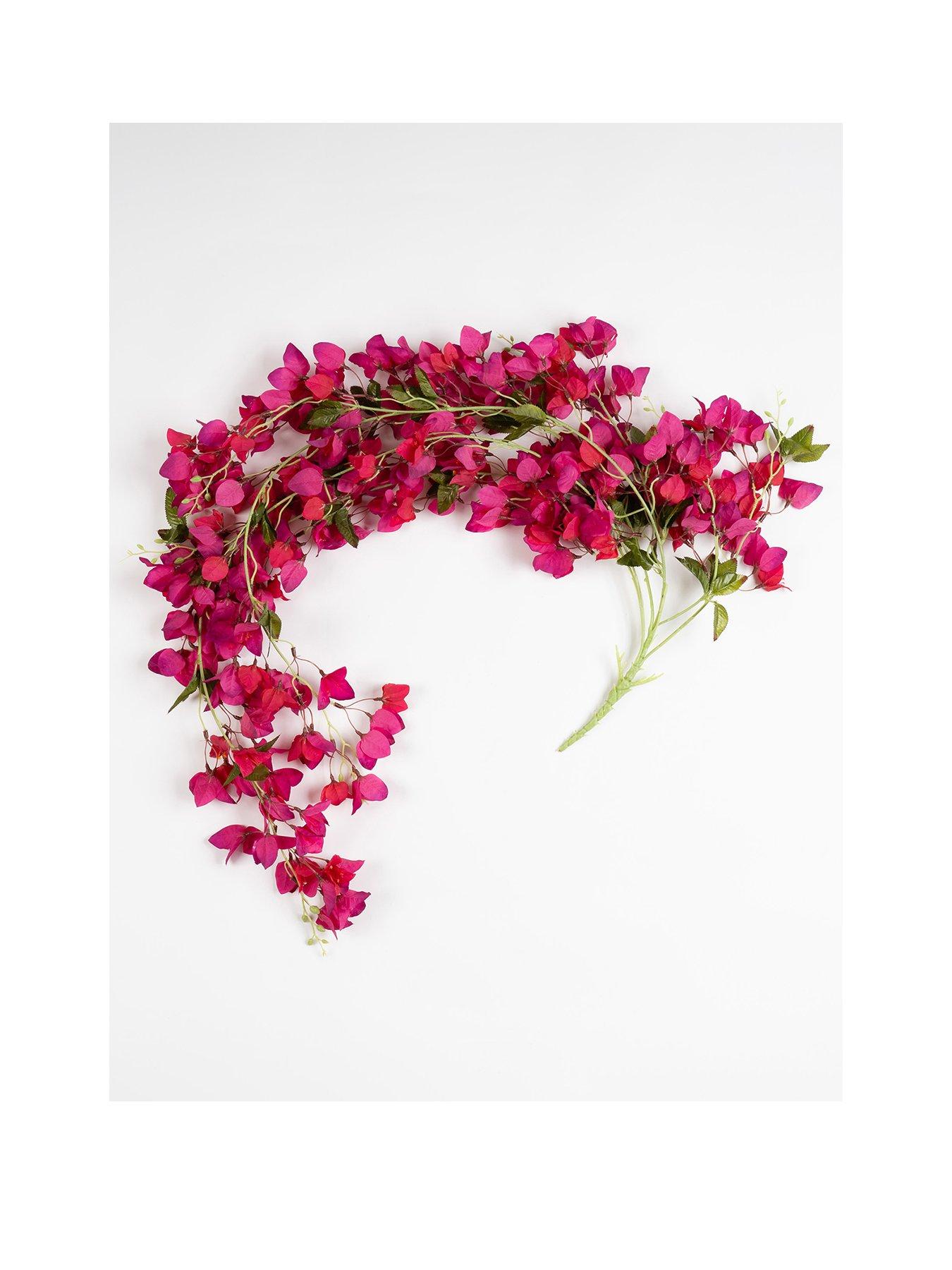 Image 2 of 3 of Scottish Everlastings 115cm Bougainvillea Waterfall Garland Pink