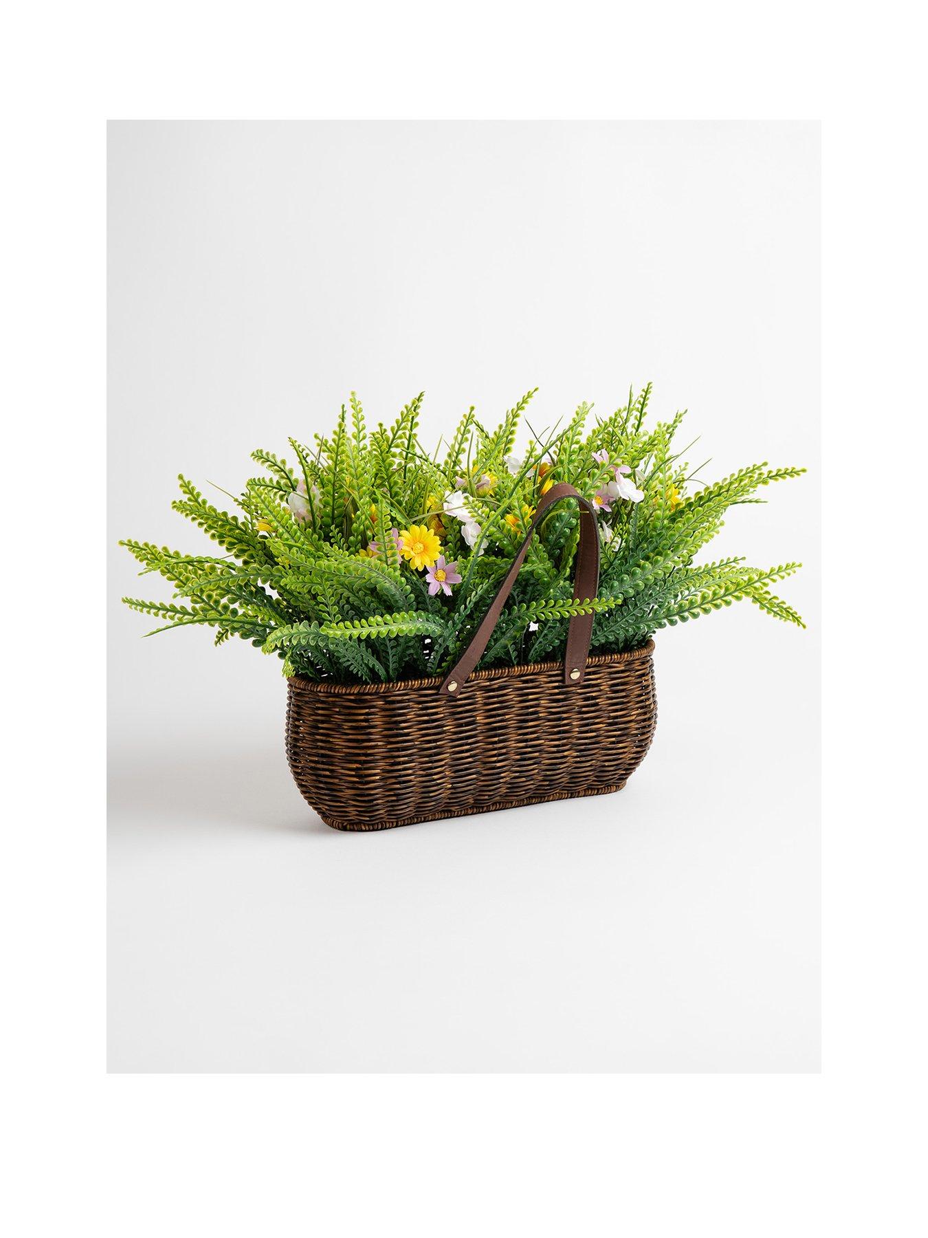 Image 2 of 3 of Scottish Everlastings 55cm Mixed Wildflower Outdoor Basket with Handles
