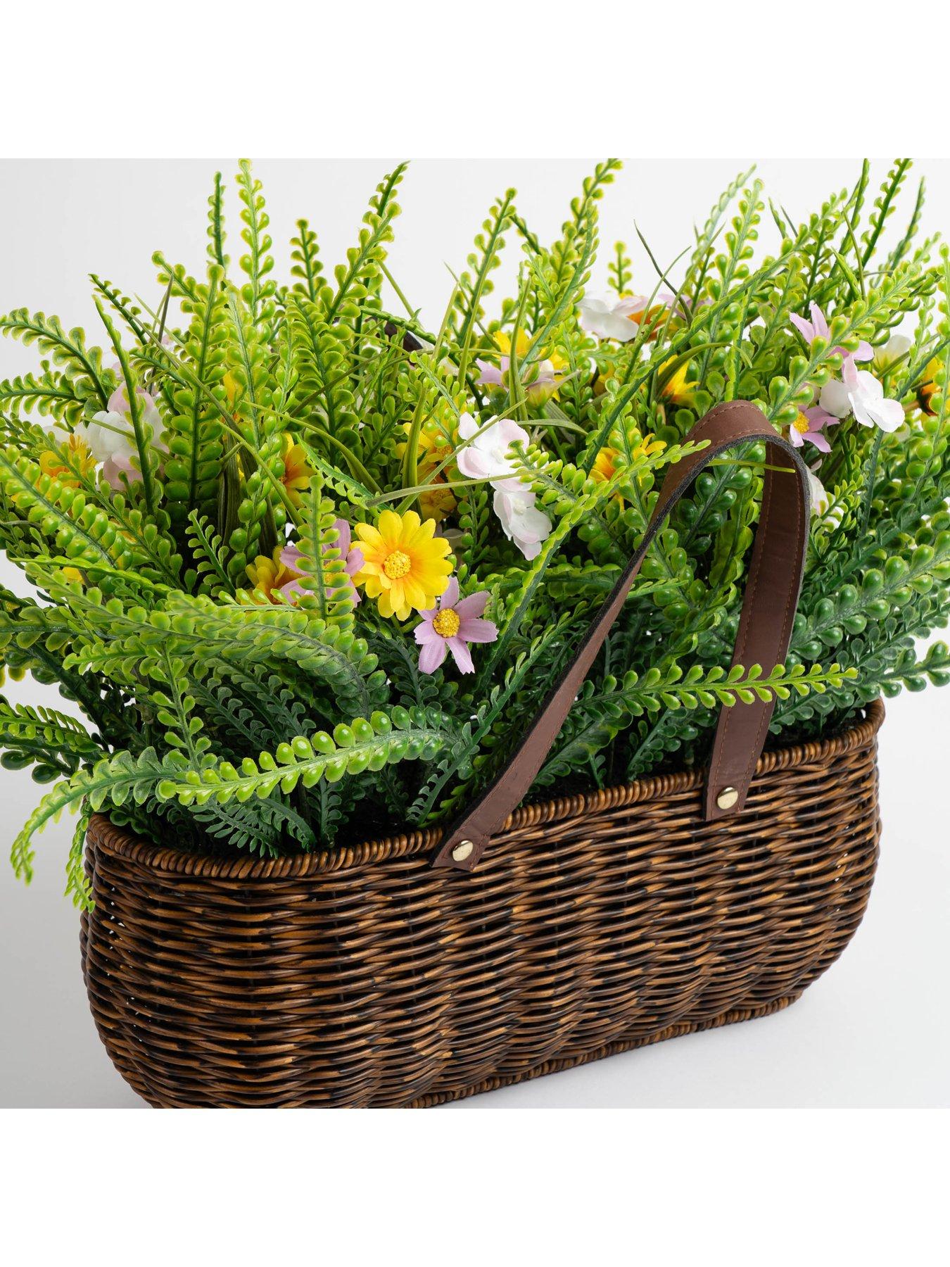 Image 3 of 3 of Scottish Everlastings 55cm Mixed Wildflower Outdoor Basket with Handles