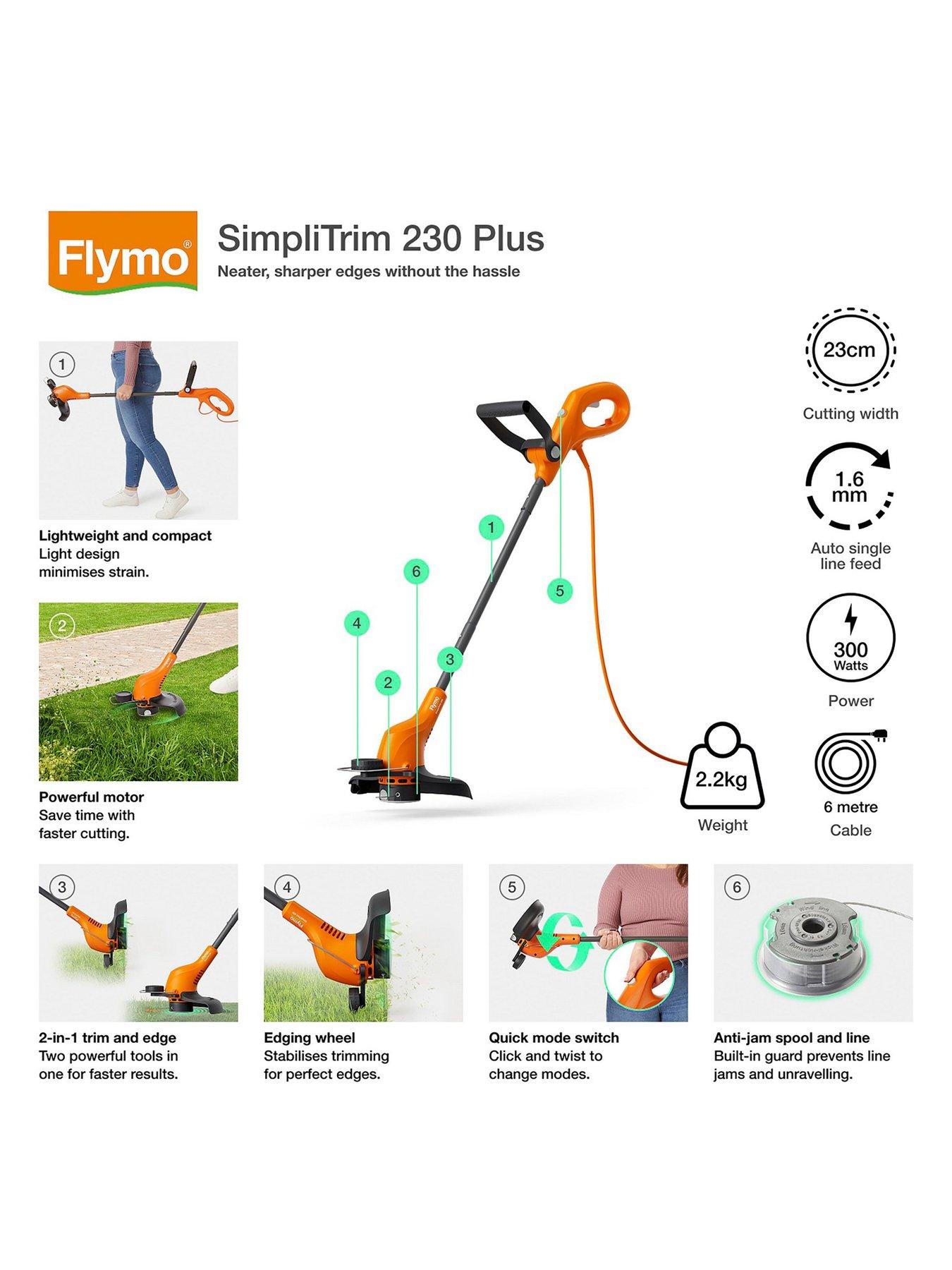 Image 2 of 7 of Flymo SimpliTrim Plus  230 Corded Grass Trimmer