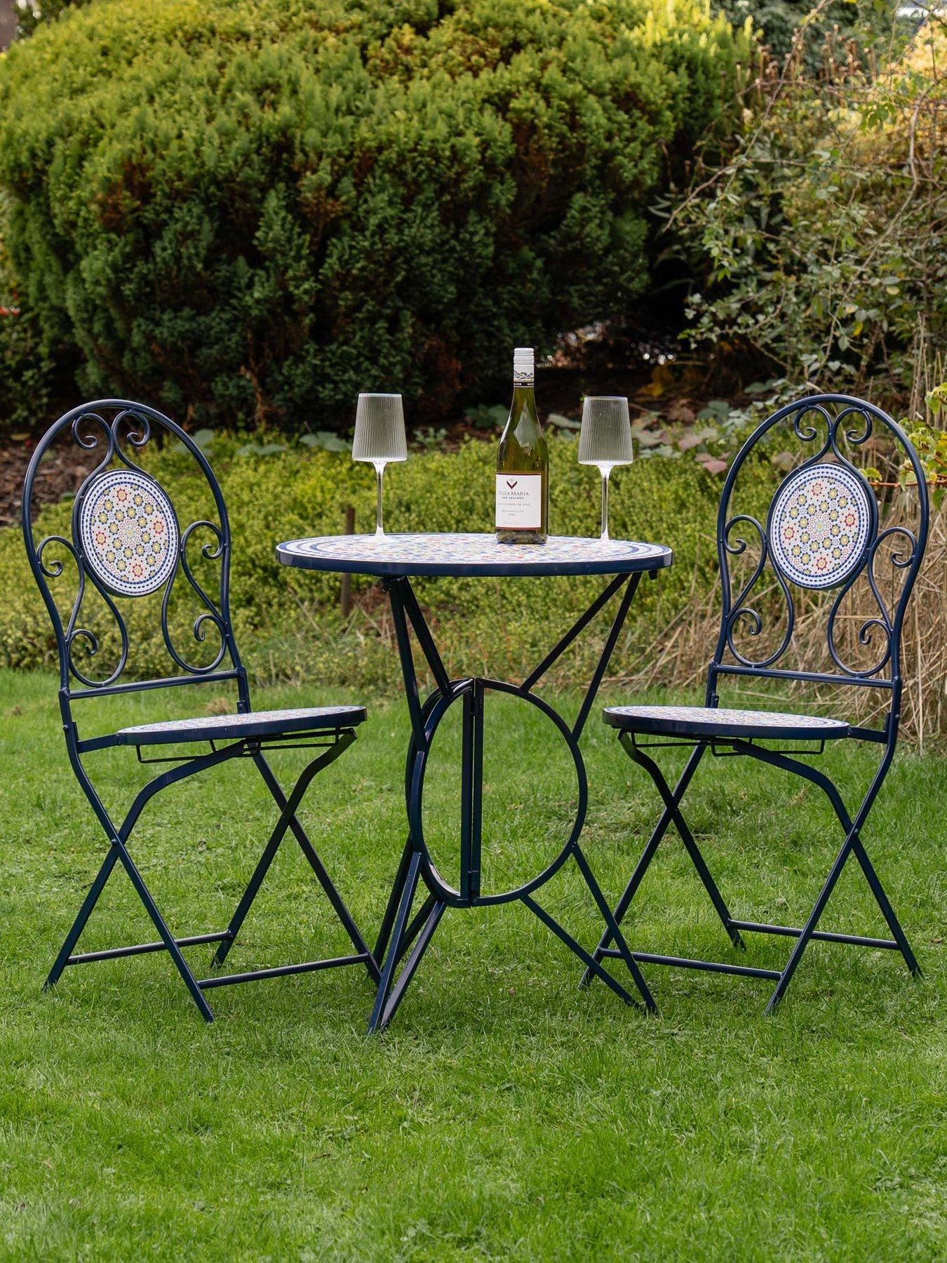 Scottish Everlastings Blue Mosaic Bistro Set