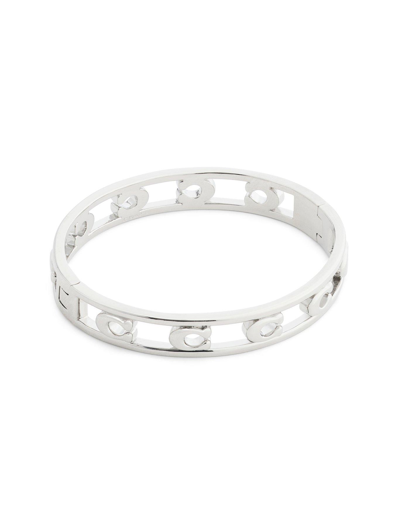 stillFront image of coach-open-enamel-c-hinged-bangle