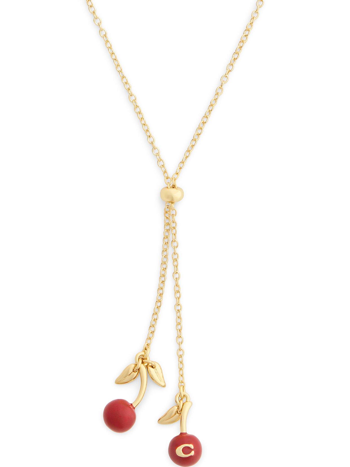 COACH Cherry Slider Pendant Necklace