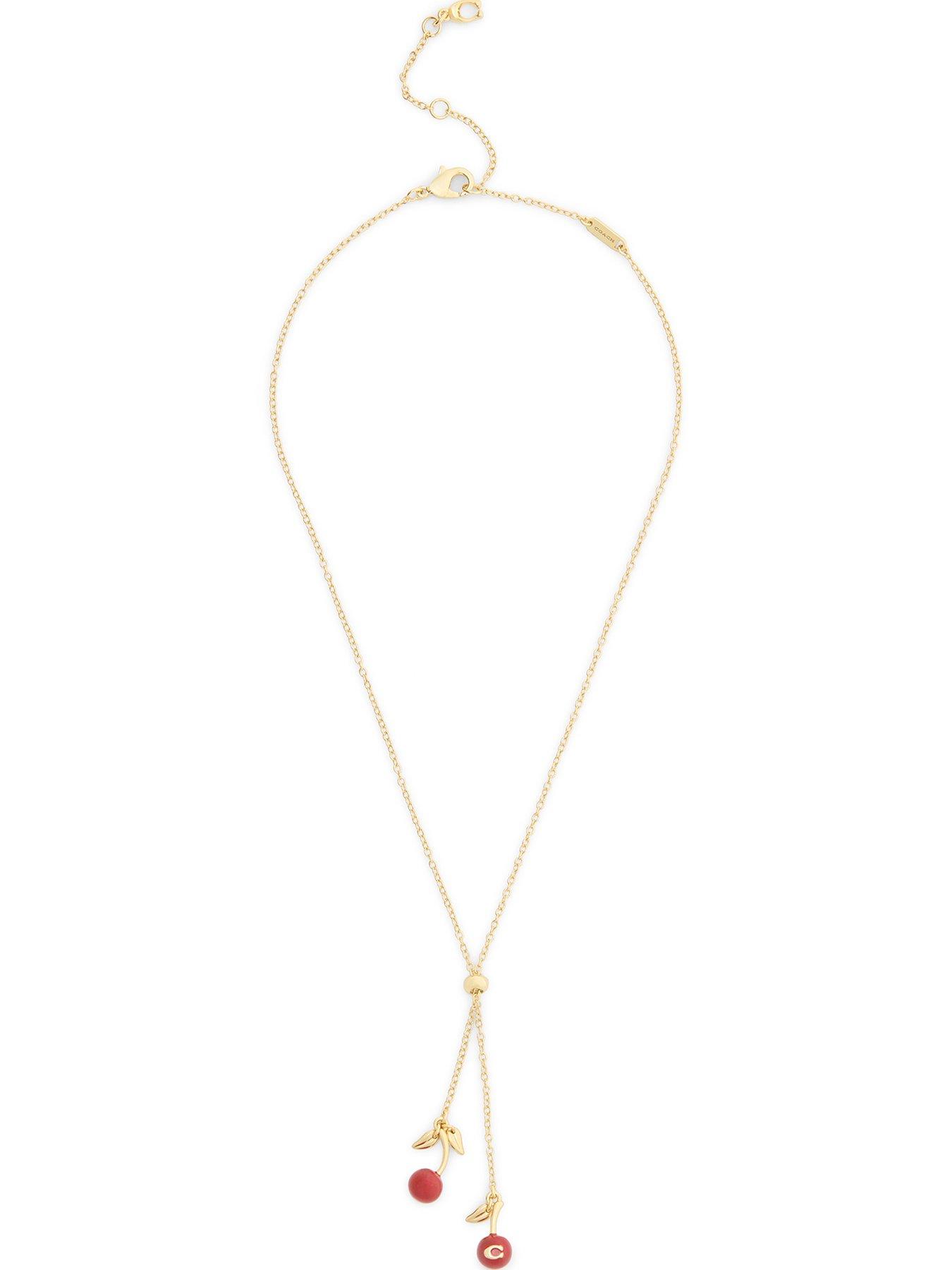  image of coach-cherry-slider-pendant-necklace