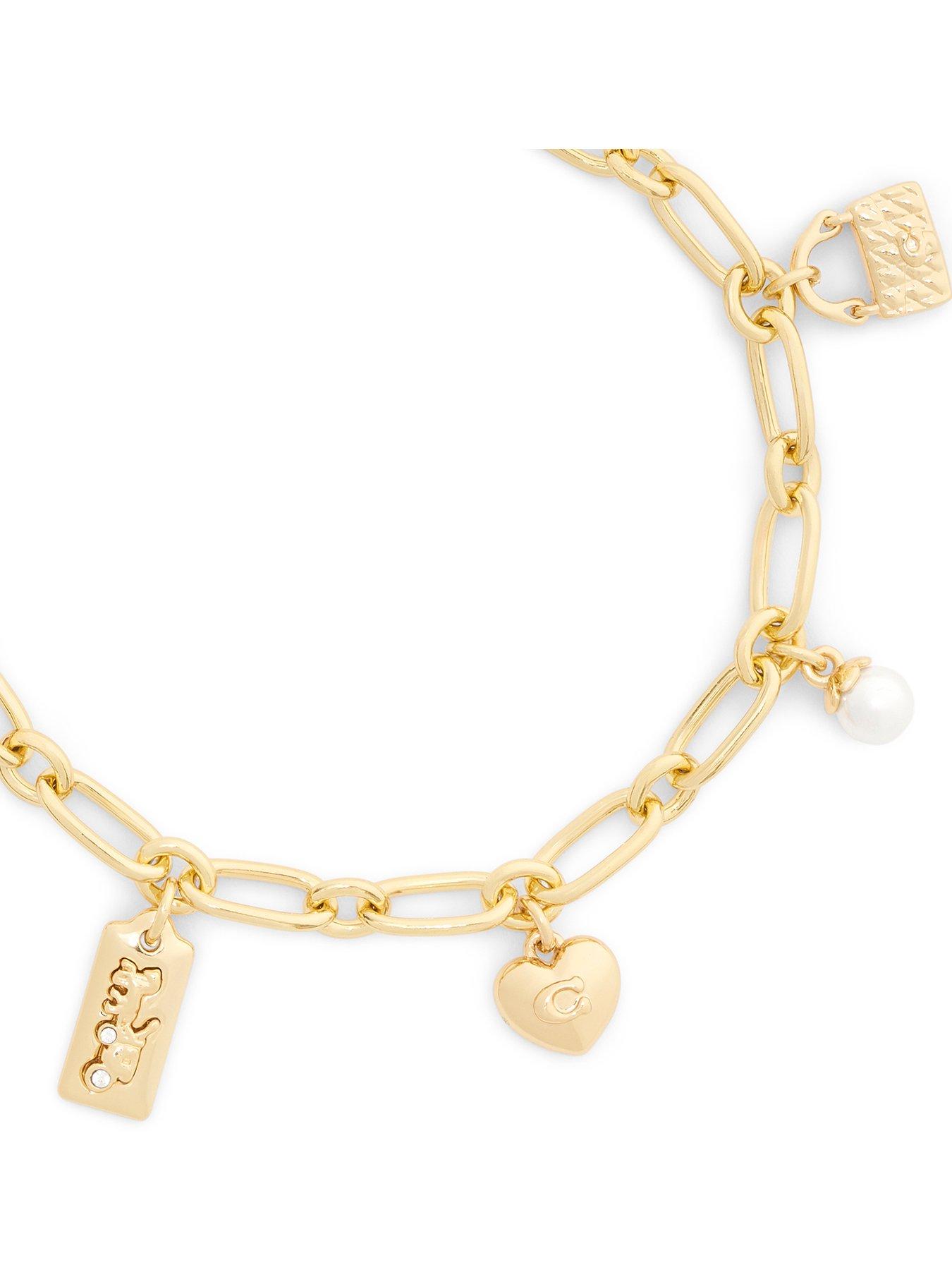 Image 3 of 4 of COACH Enamel Cherry Mixed Charm Bracelet - Red