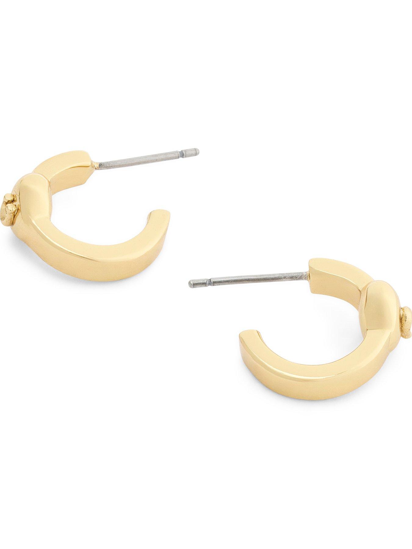 Image 3 of 4 of COACH Heart Huggie Earrings