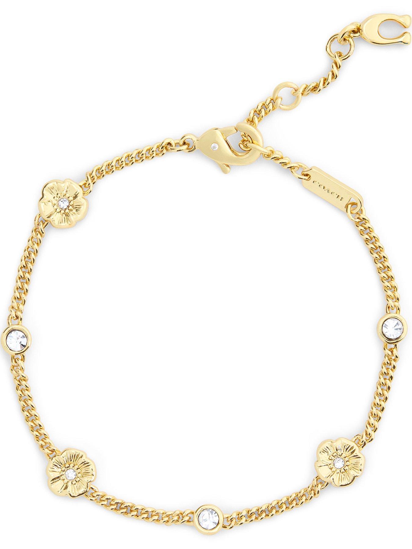  image of coach-textured-tearose-flex-bracelet-gold