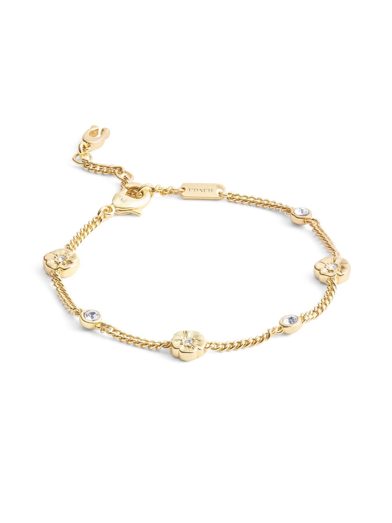  image of coach-textured-tearose-flex-bracelet-gold