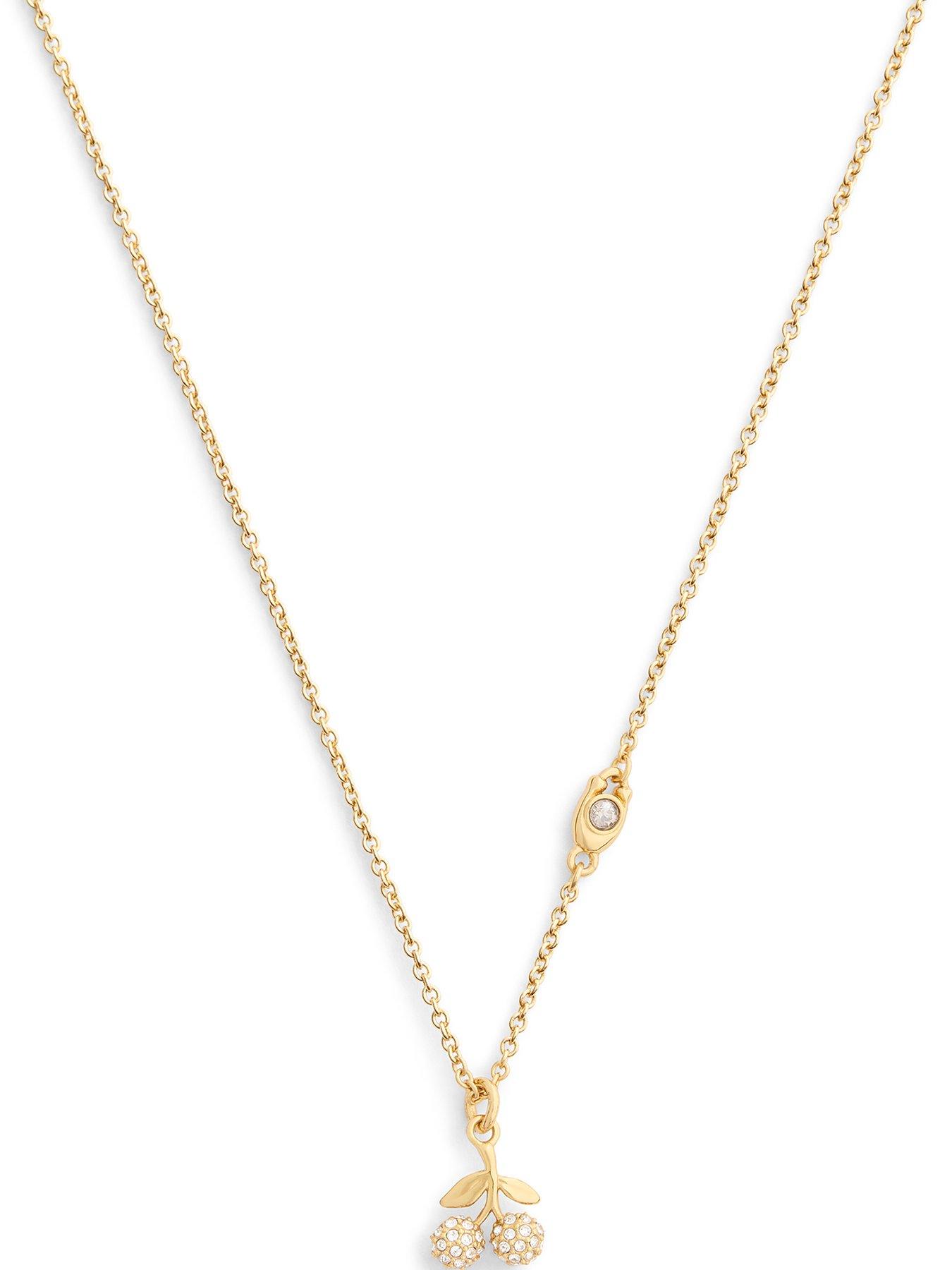  image of coach-crystal-cherry-charm-necklace