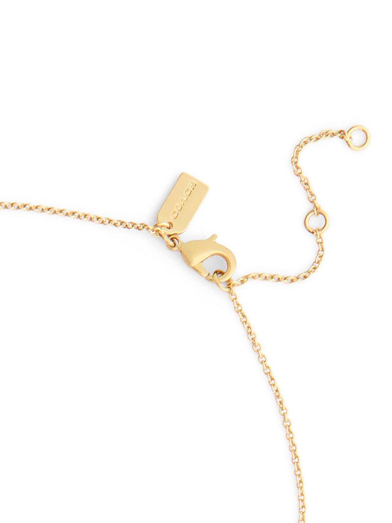Image 3 of 4 of COACH Crystal Cherry Charm Necklace - Gold