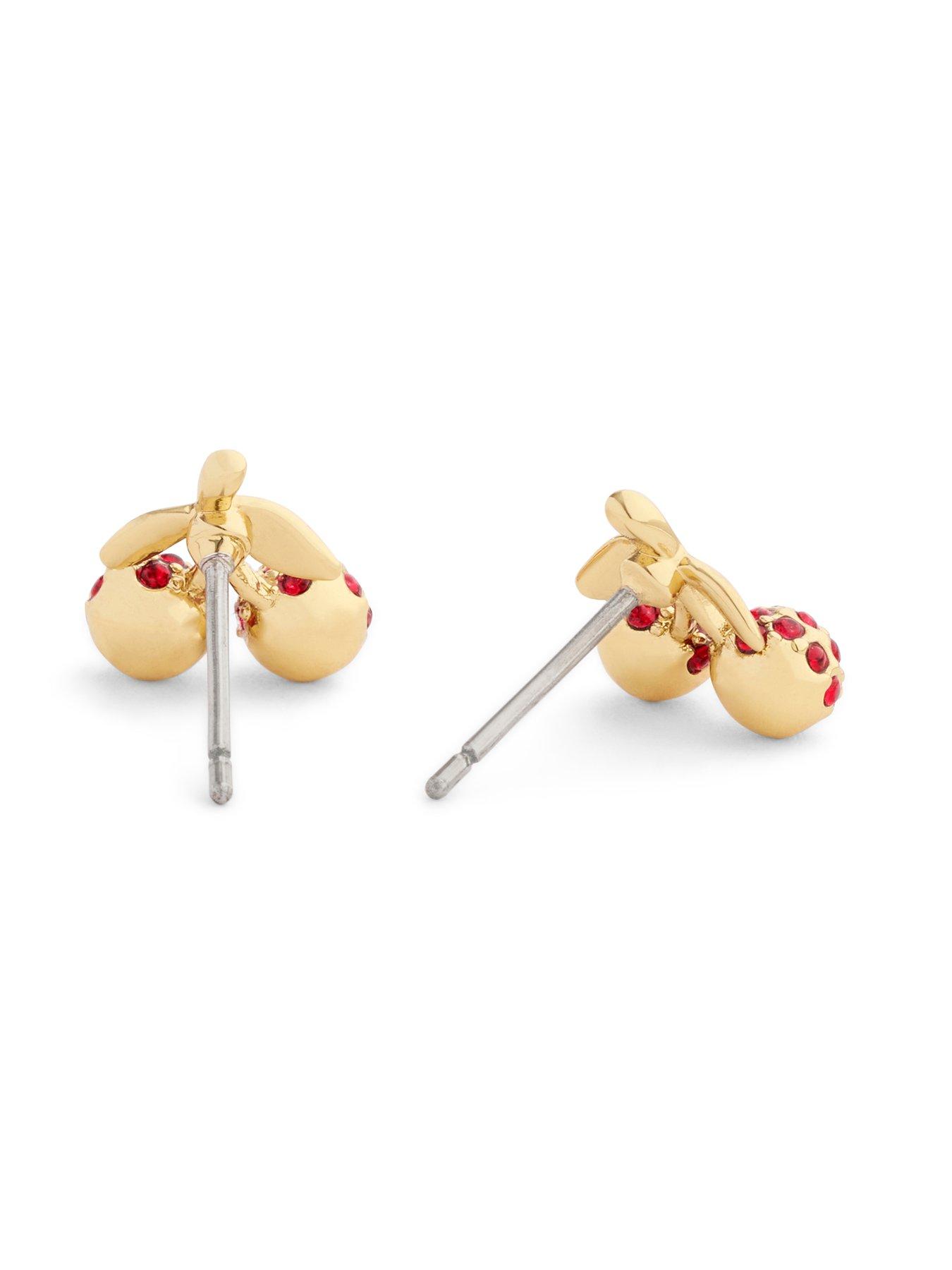  image of coach-crystal-cherry-charm-stud-earrings