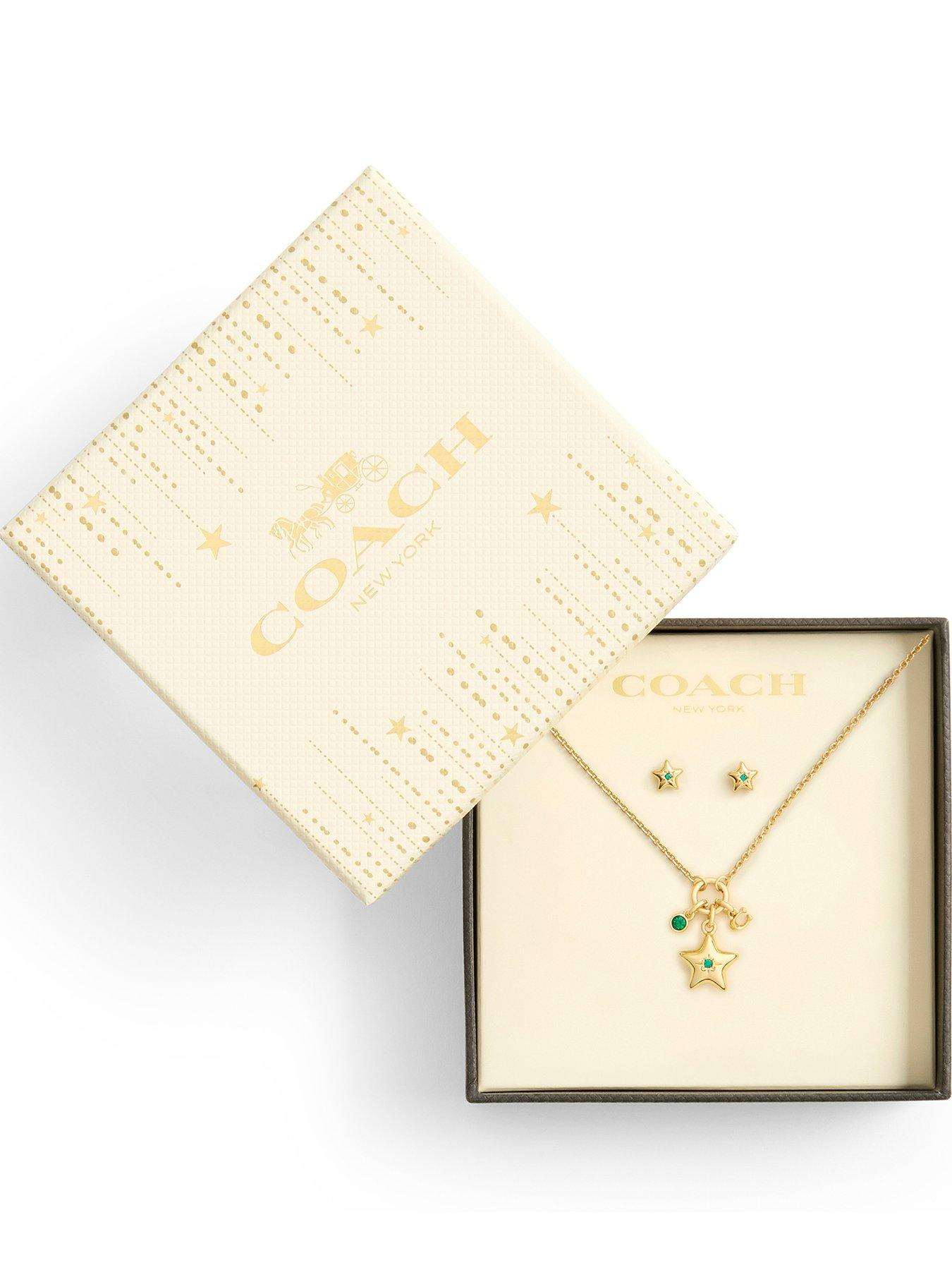 coach-star-cluster-charm-necklace-amp-earrings-set-green