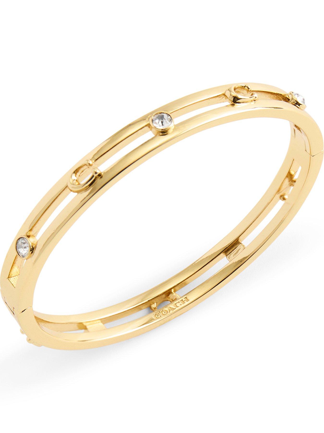 COACH Open C Hinged Bangle - Gold
