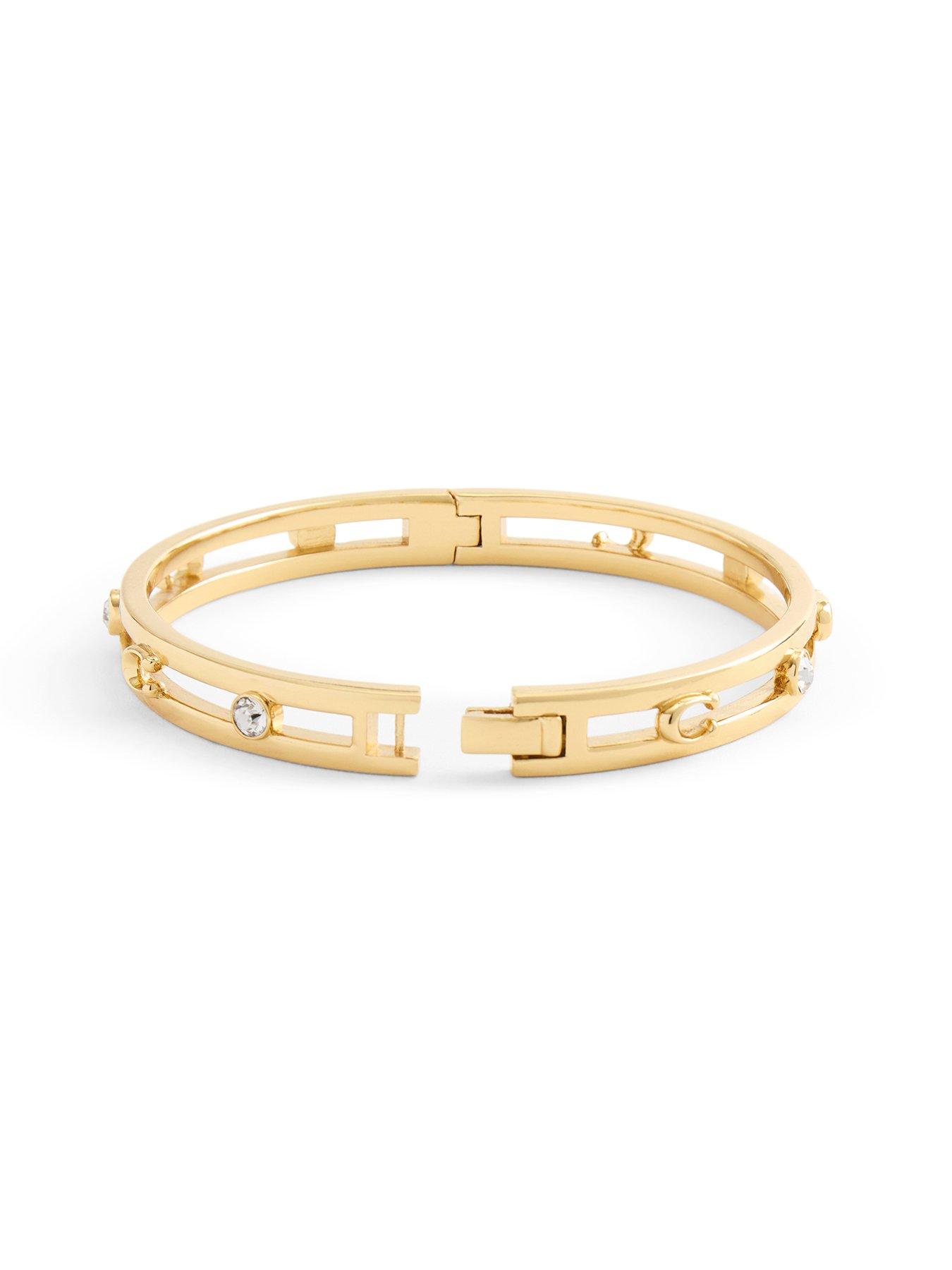 Image 2 of 3 of COACH Open C Hinged Bangle - Gold