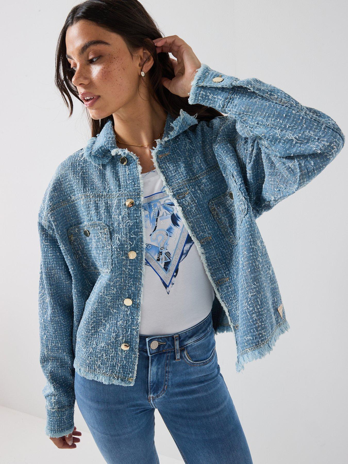 Image 4 of 5 of Guess Short Sleeve Feather Triangle T-Shirt - White