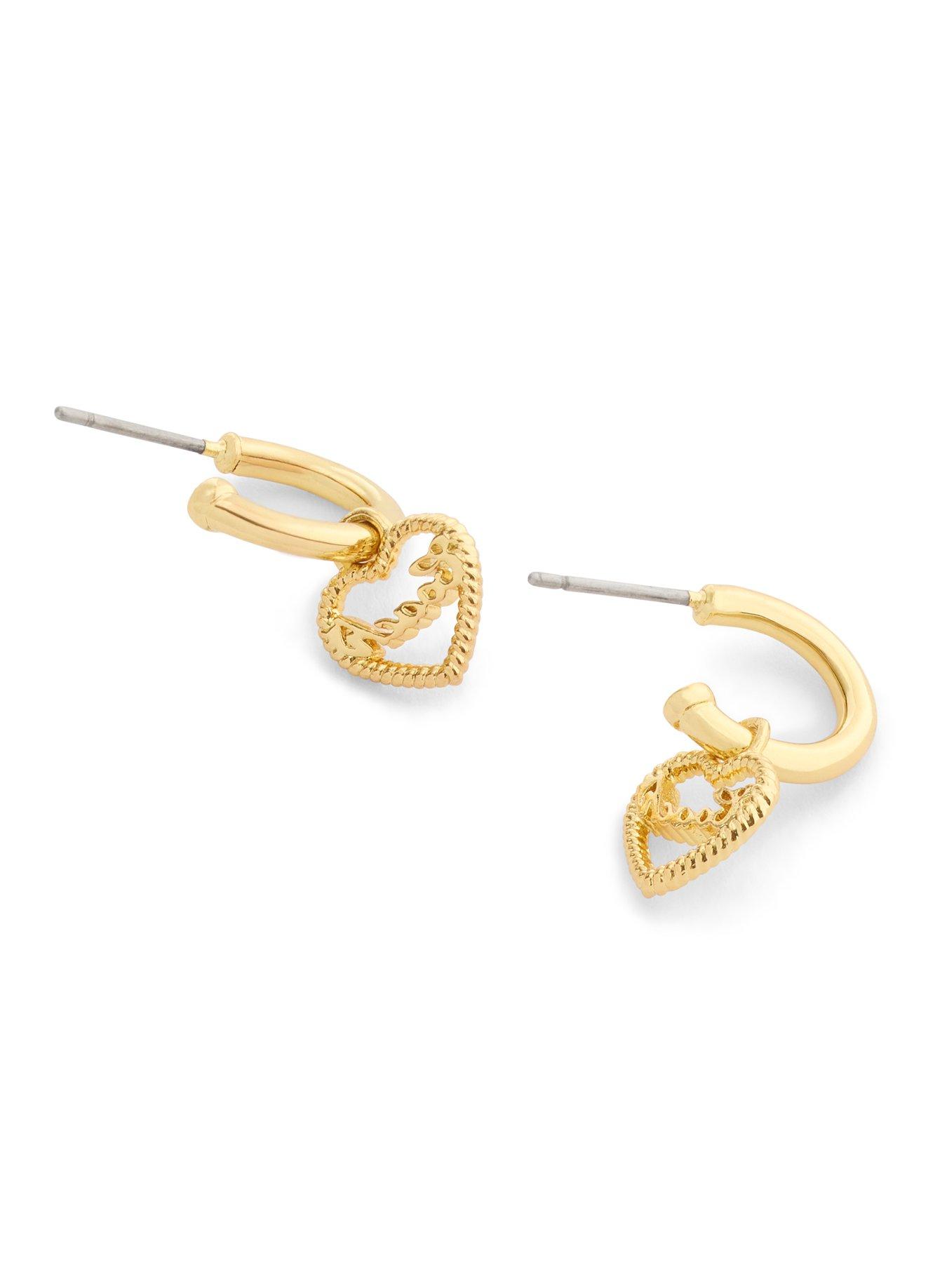 Image 2 of 3 of COACH Heart Huggie Earrings - Gold