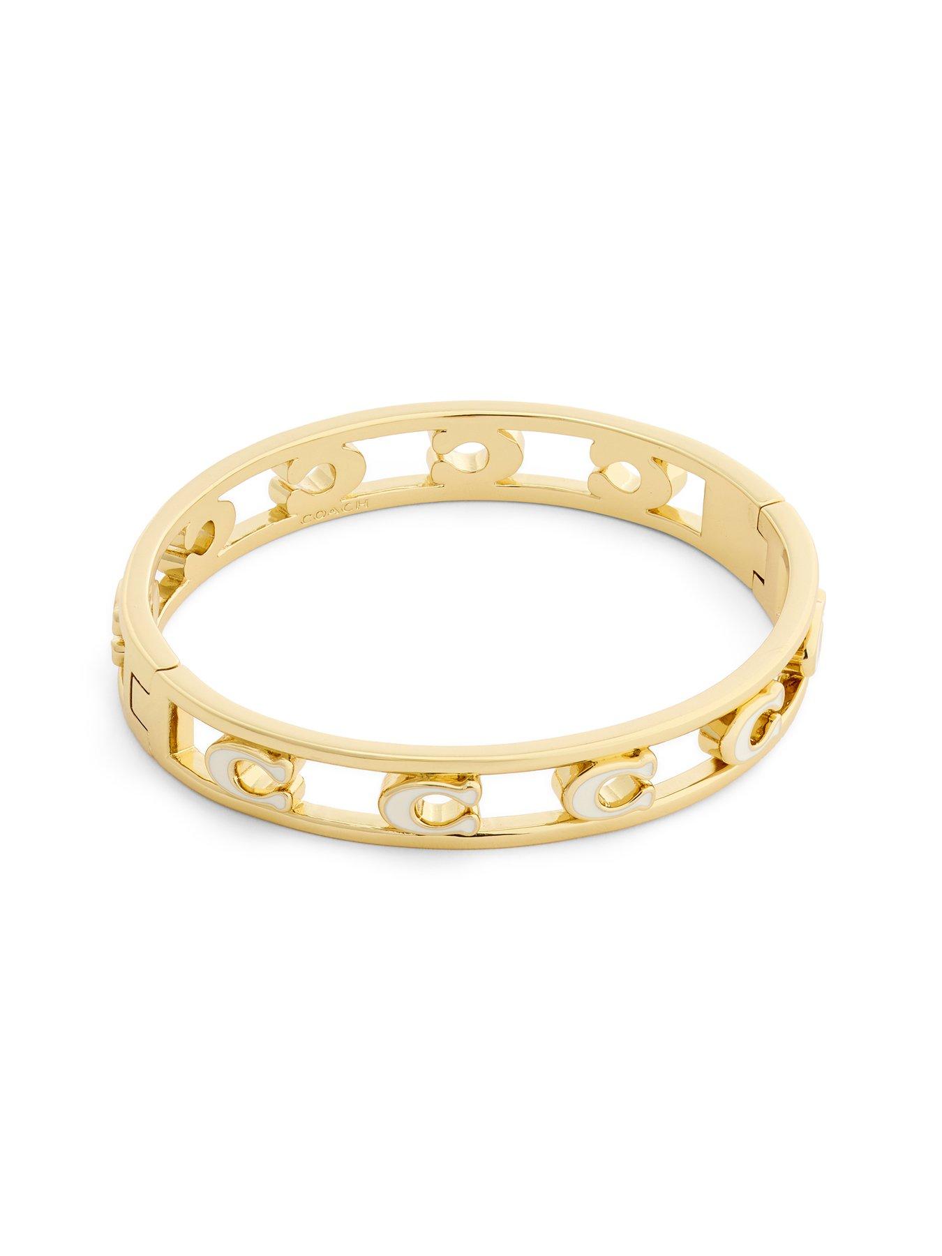 stillFront image of coach-open-enamel-c-hinged-bangle