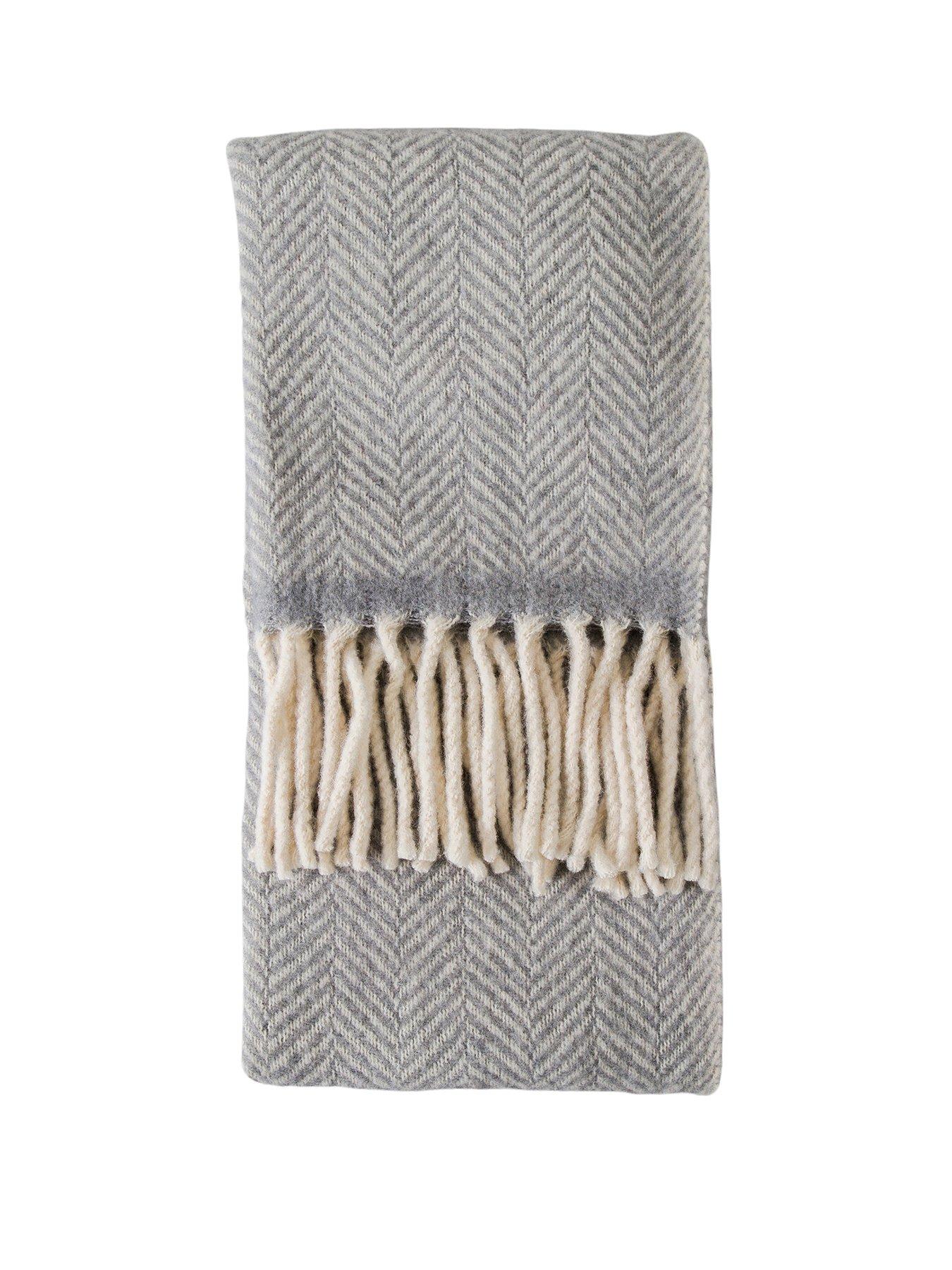Gallery Direct Wool Throw Grey 1300x1700mm