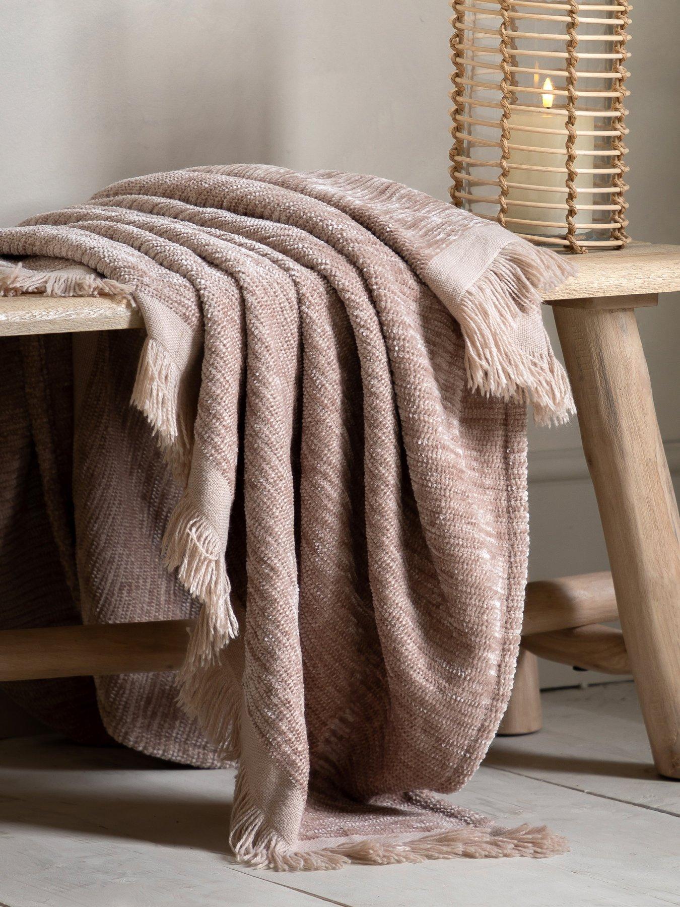 Gallery Direct Willow Chenille Throw Natural 1300x1700mm