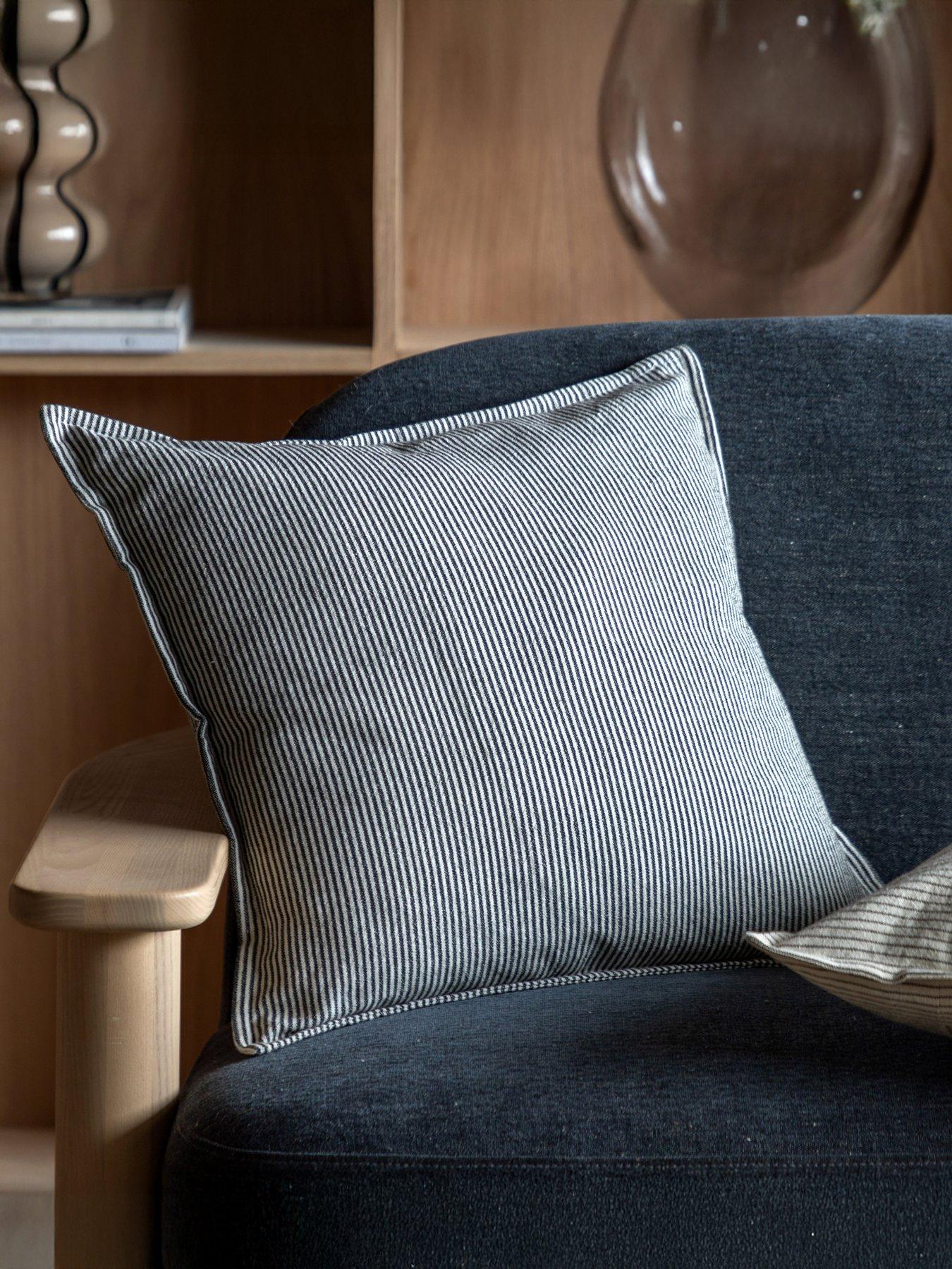 Gallery Direct Yarn Dyed Stripe Oxford Edge Cushion