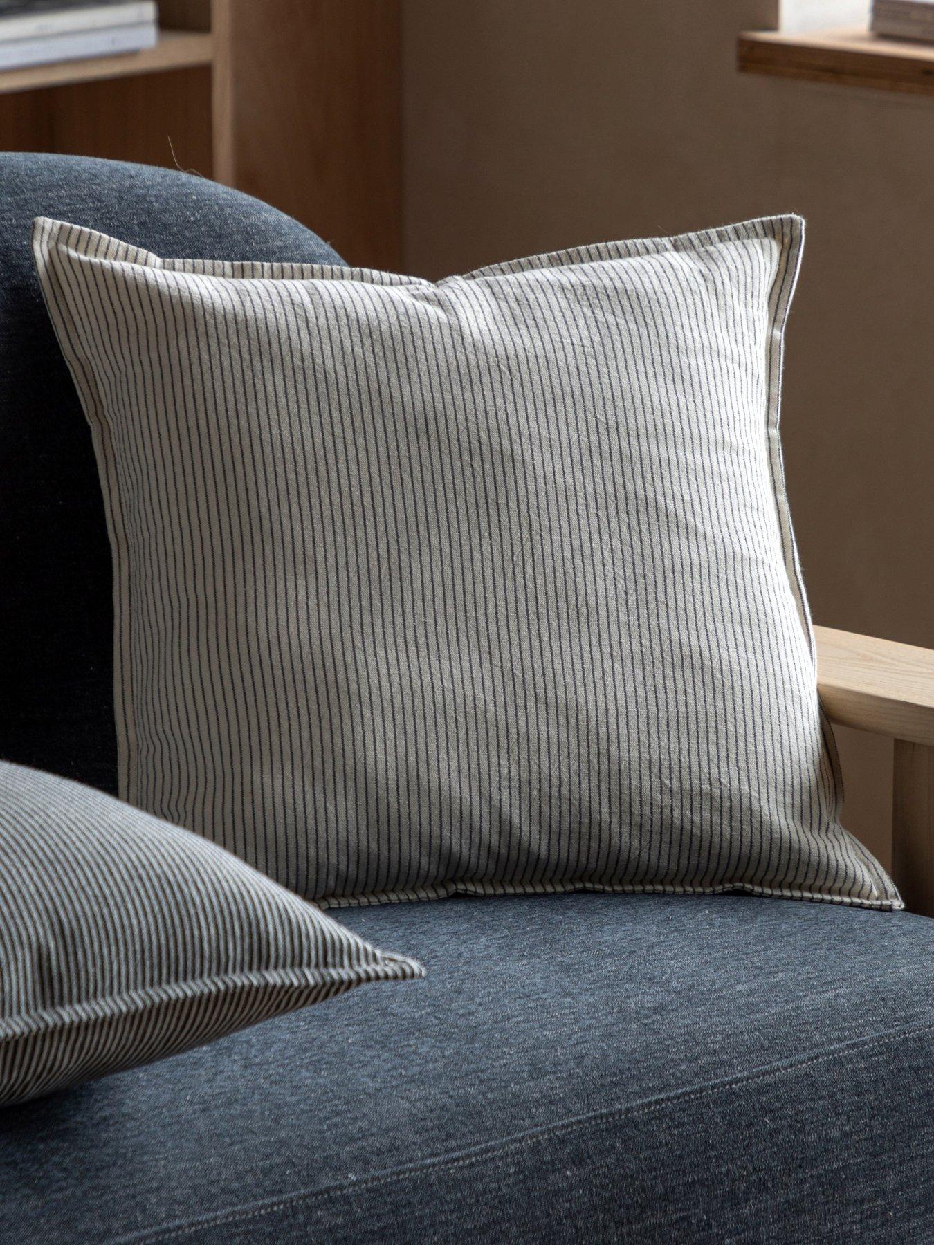 Gallery Direct Yarn Dyed Stripe Oxford Edge Cushion