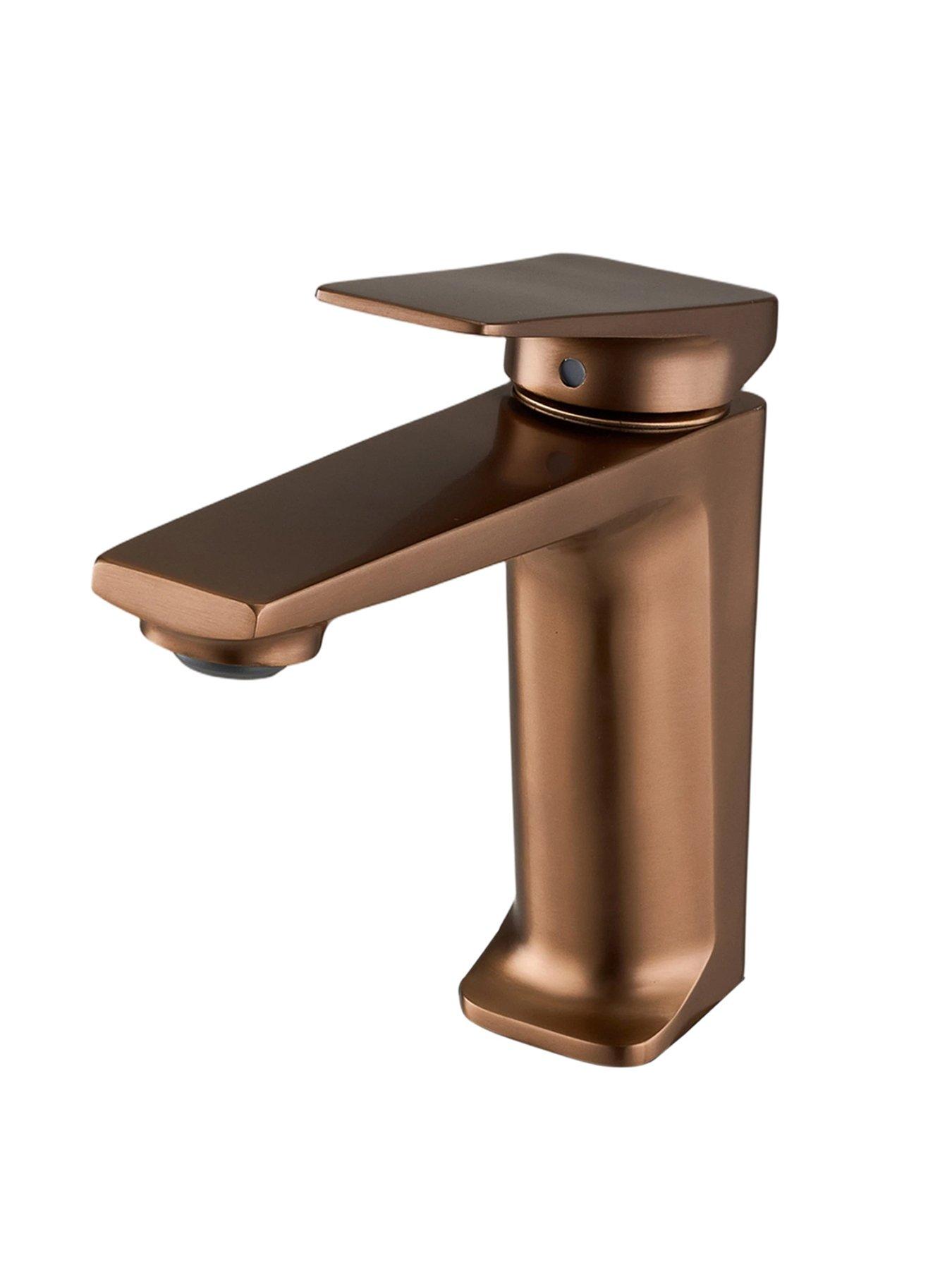 Image 3 of 7 of Living and Home Rose Gold Metal Basin Mixer Tap with Single Lever