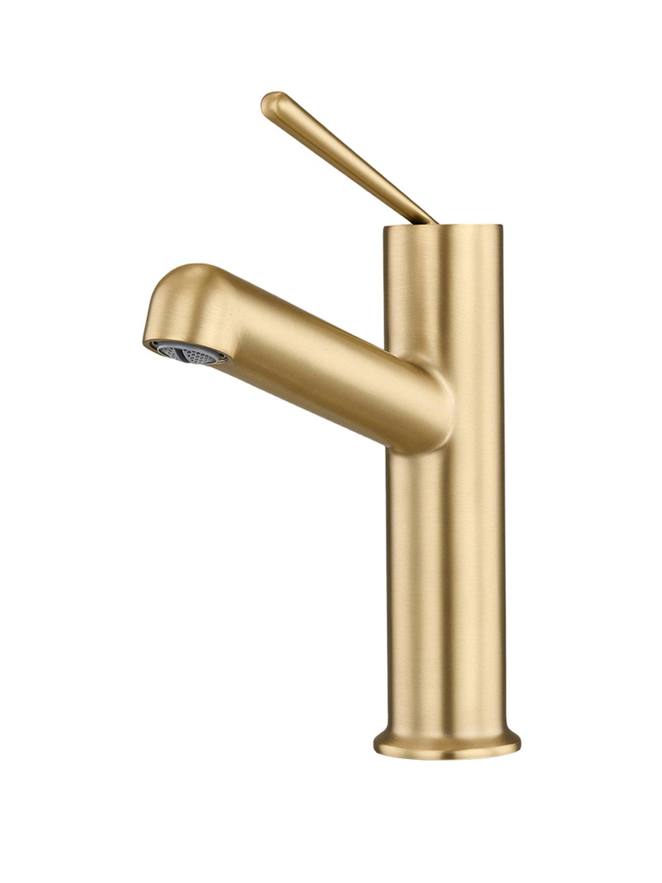 Image 2 of 7 of Living and Home Gold Metal Basin Mixer Tap with Zinc Alloy Handle