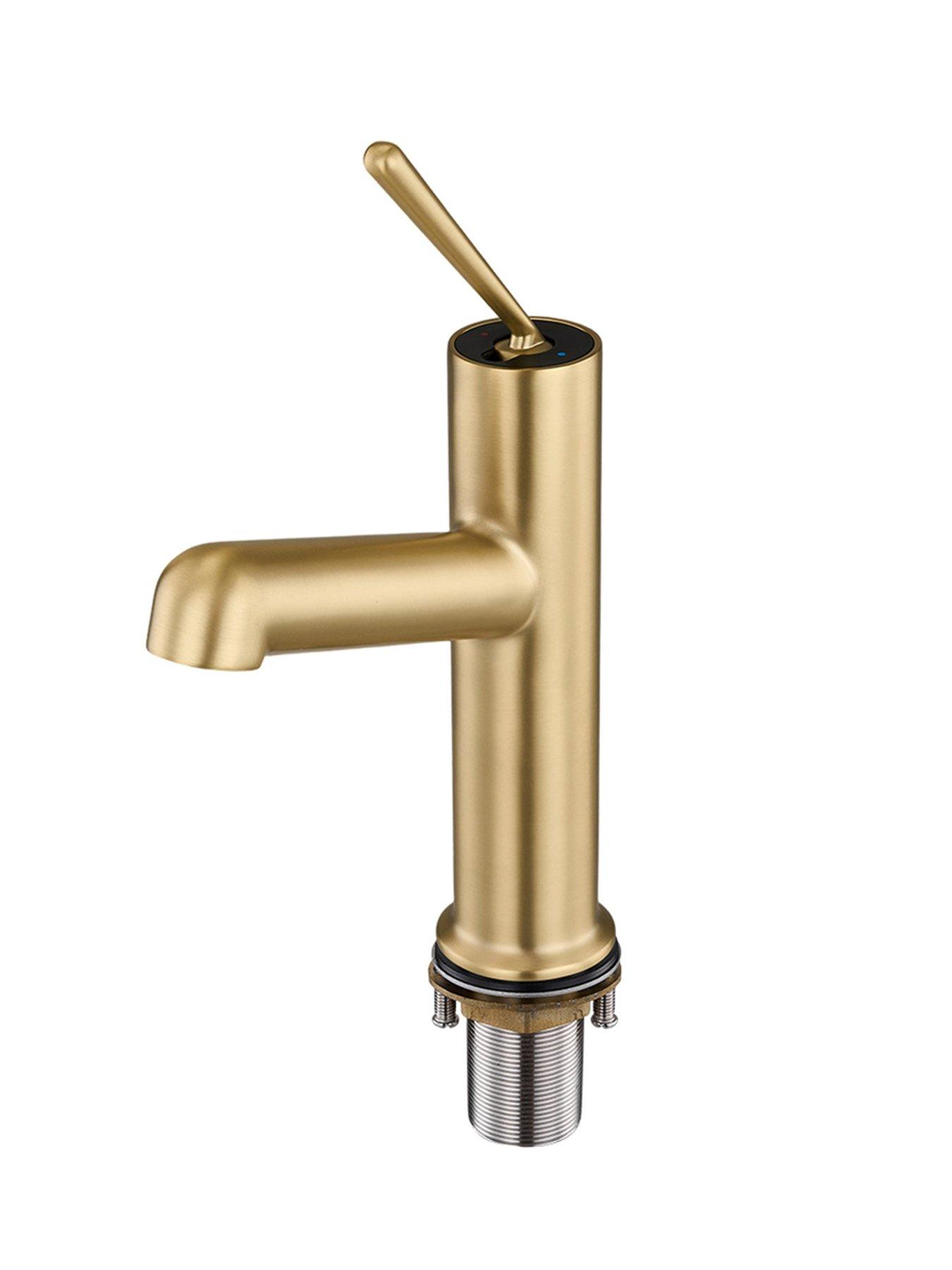 Image 3 of 7 of Living and Home Gold Metal Basin Mixer Tap with Zinc Alloy Handle