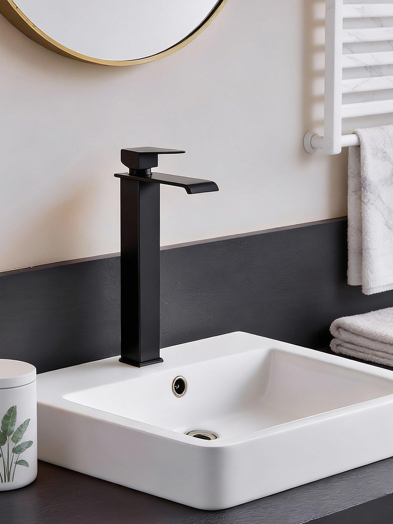 Living and Home Black 304 Stainless Steel Basin Mixer Tap