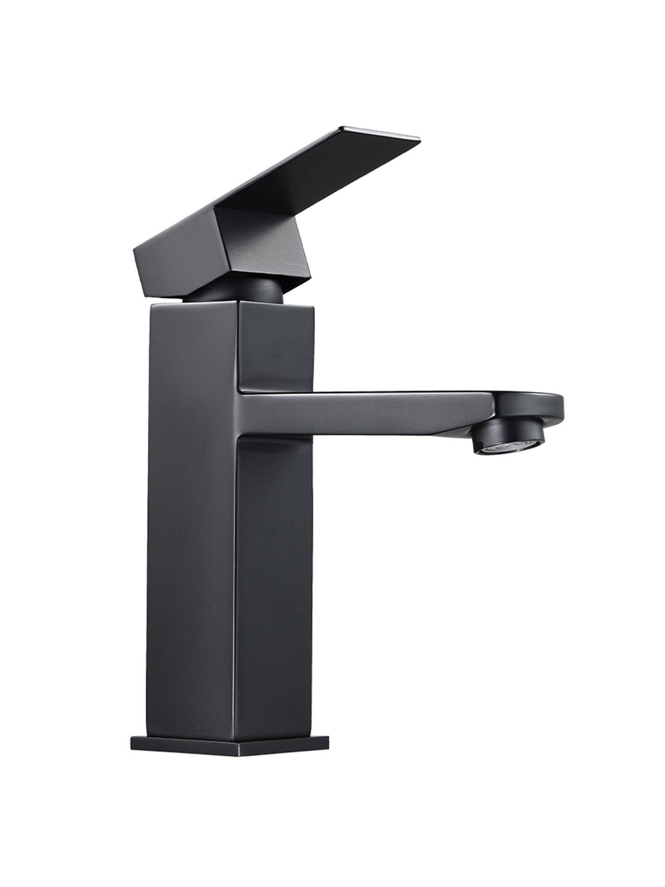 Image 2 of 6 of Living and Home Matte Black Single Handle Stainless Steel Bathroom Tap