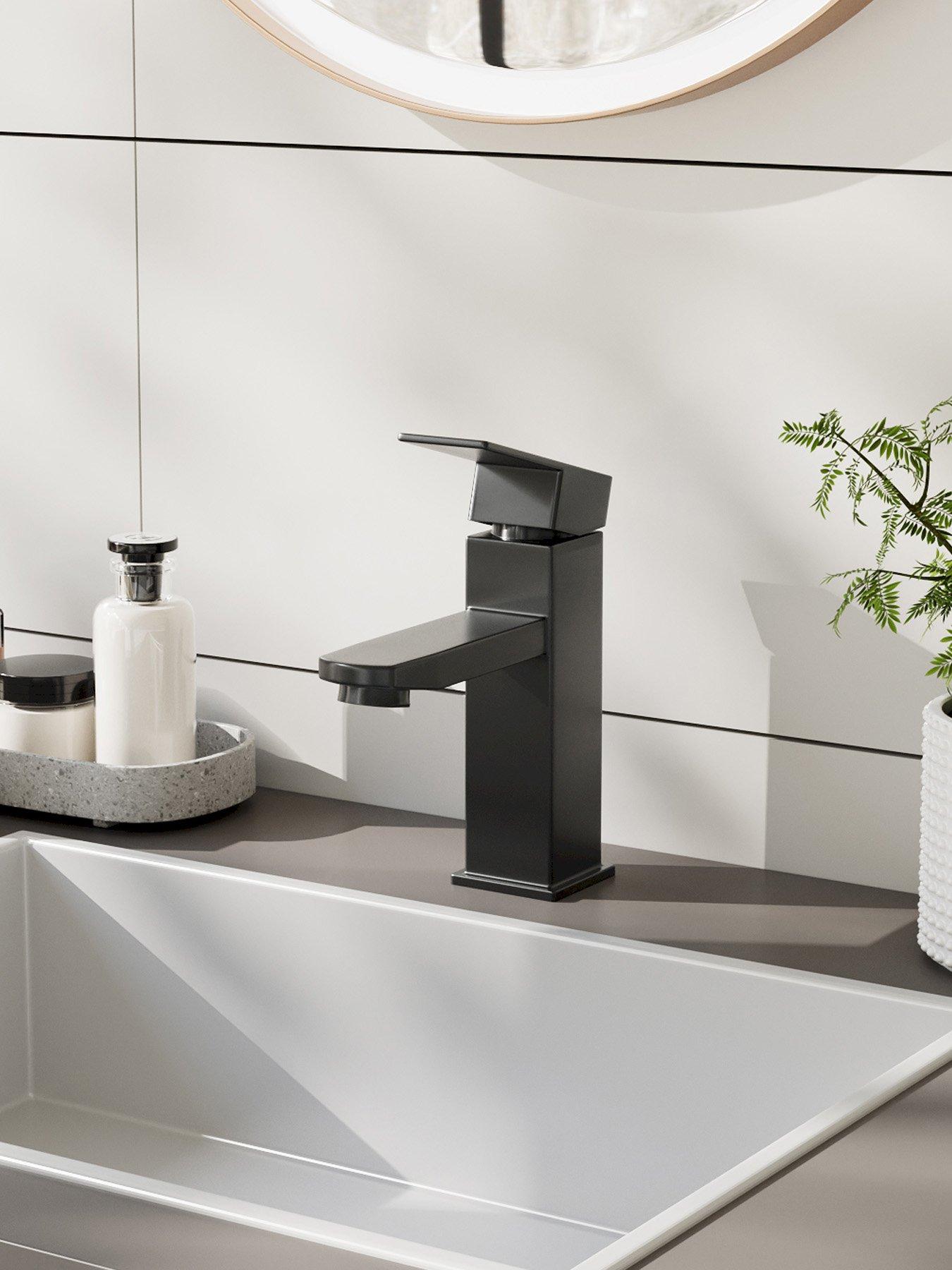 Image 4 of 6 of Living and Home Matte Black Single Handle Stainless Steel Bathroom Tap