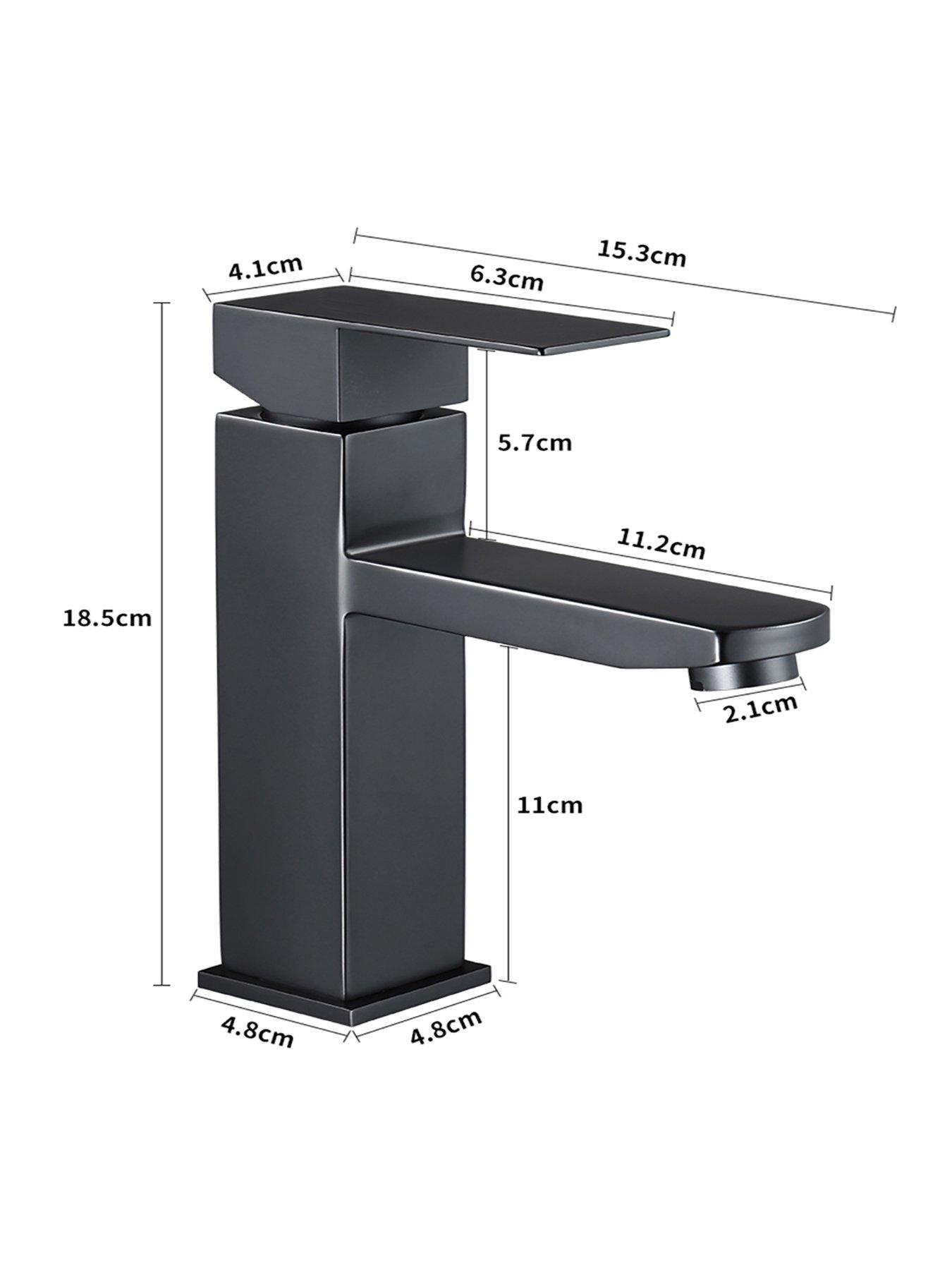 Image 6 of 6 of Living and Home Matte Black Single Handle Stainless Steel Bathroom Tap